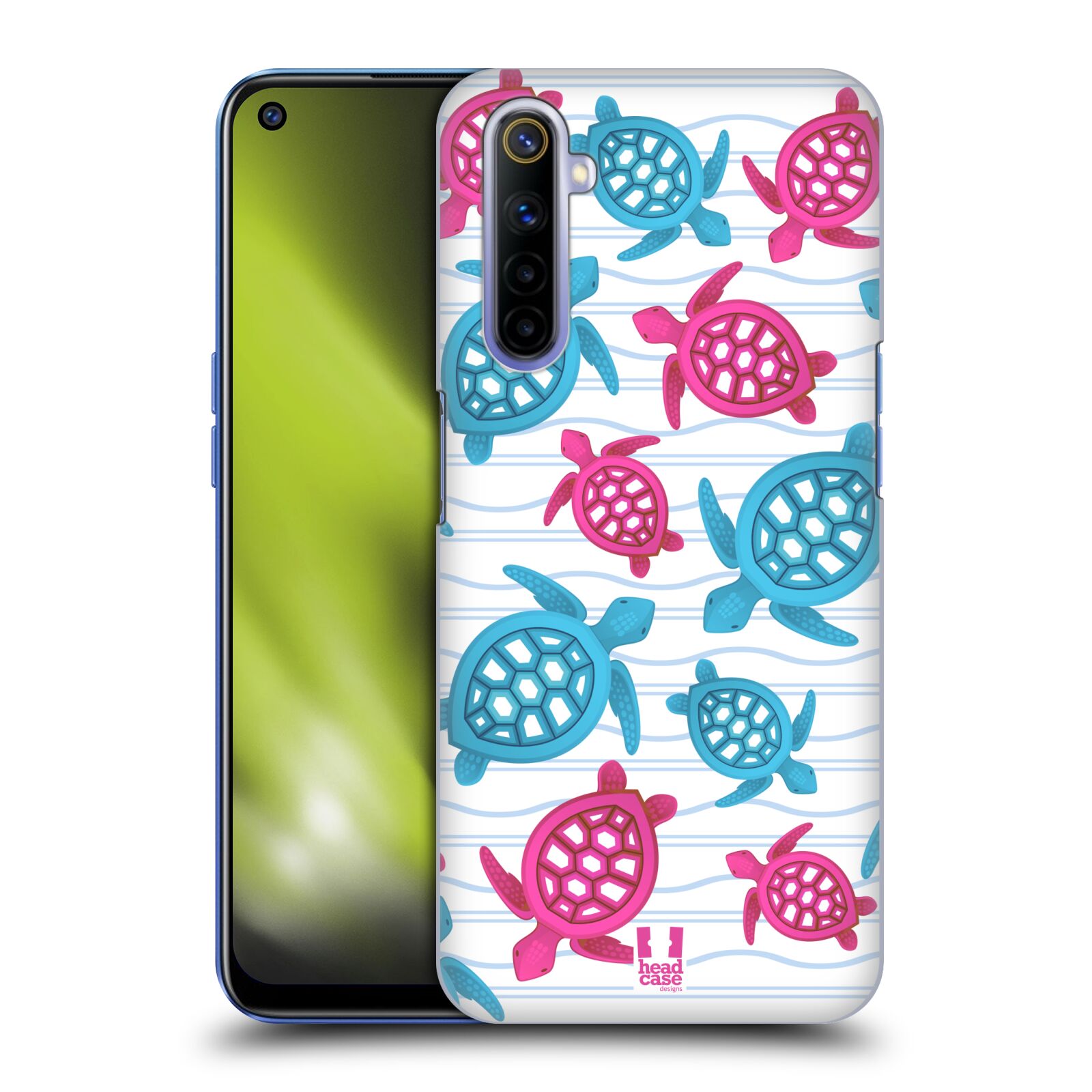 Zadní obal pro mobil Realme 6 - HEAD CASE - kreslený mořský vzor želvičky