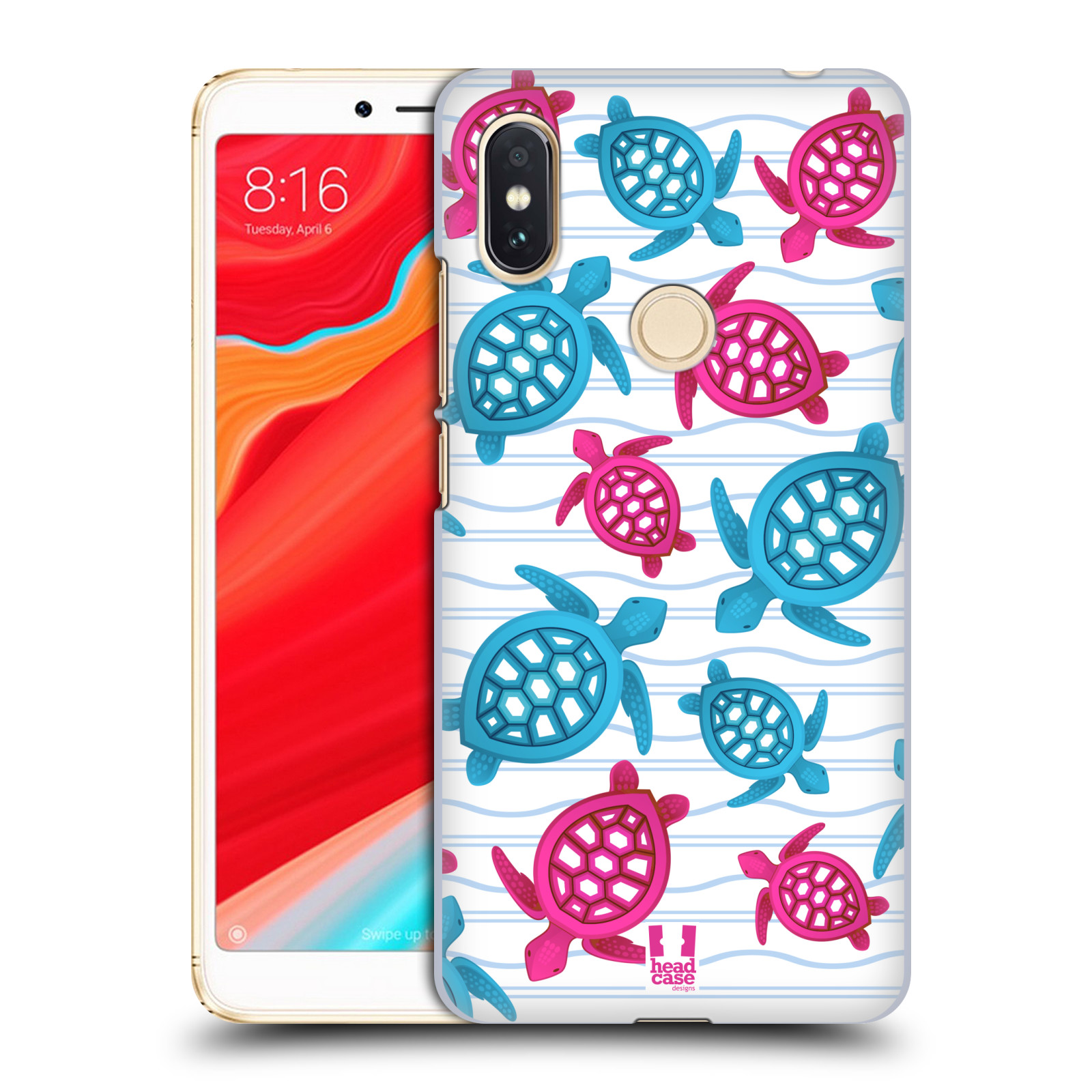 HEAD CASE plastový obal na mobil Xiaomi Redmi S2 vzor mořský živočich želva modrá a růžová