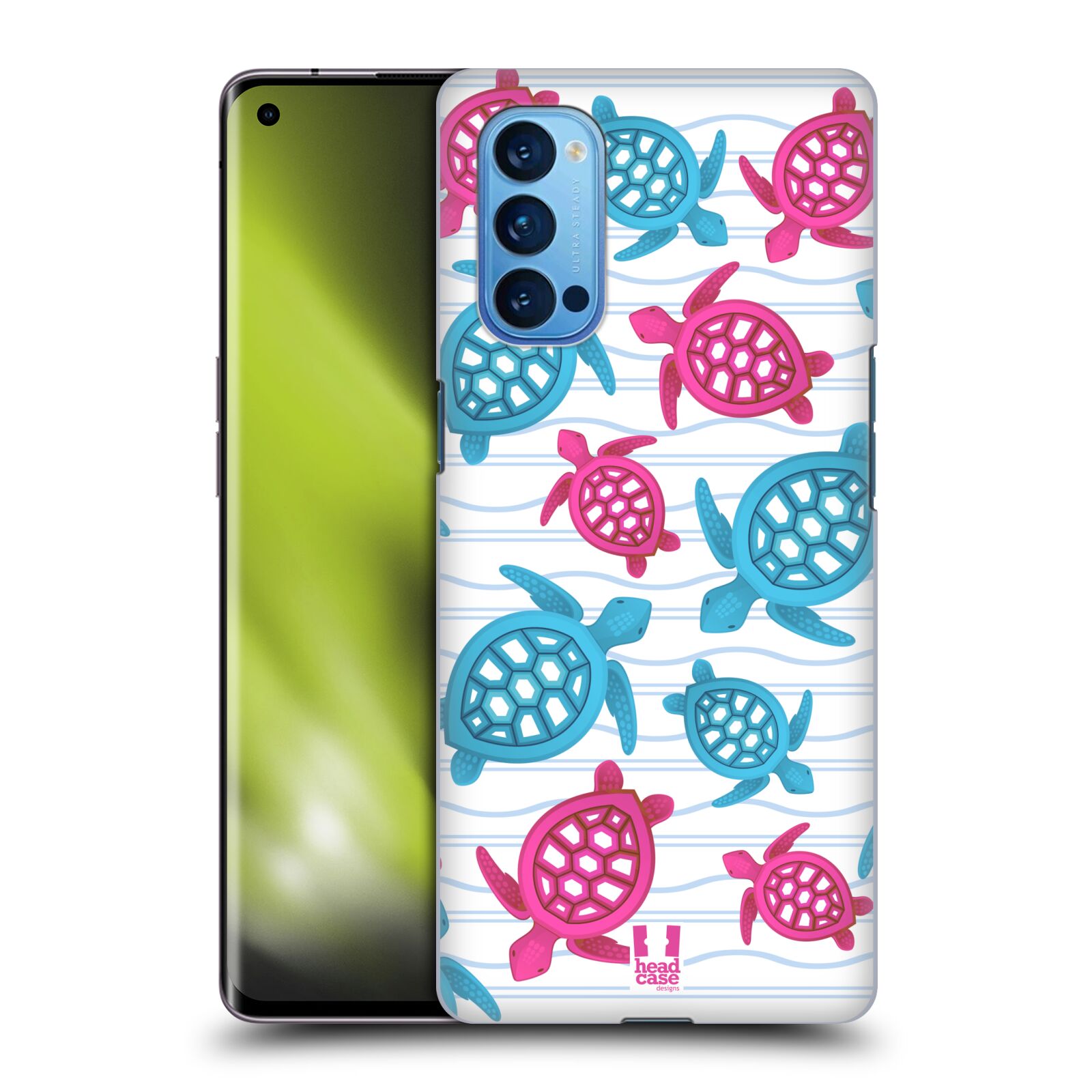 Zadní obal pro mobil Oppo Reno 4 PRO 5G - HEAD CASE - kreslený mořský vzor želvičky