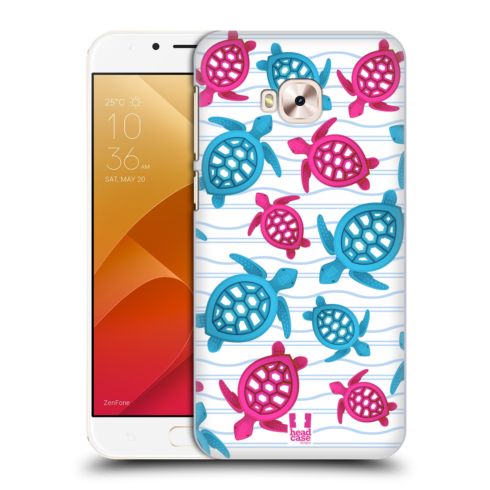 Zadní obal pro mobil Asus Zenfone 4 Selfie Pro ZD552KL - HEAD CASE - kreslený mořský vzor želvičky
