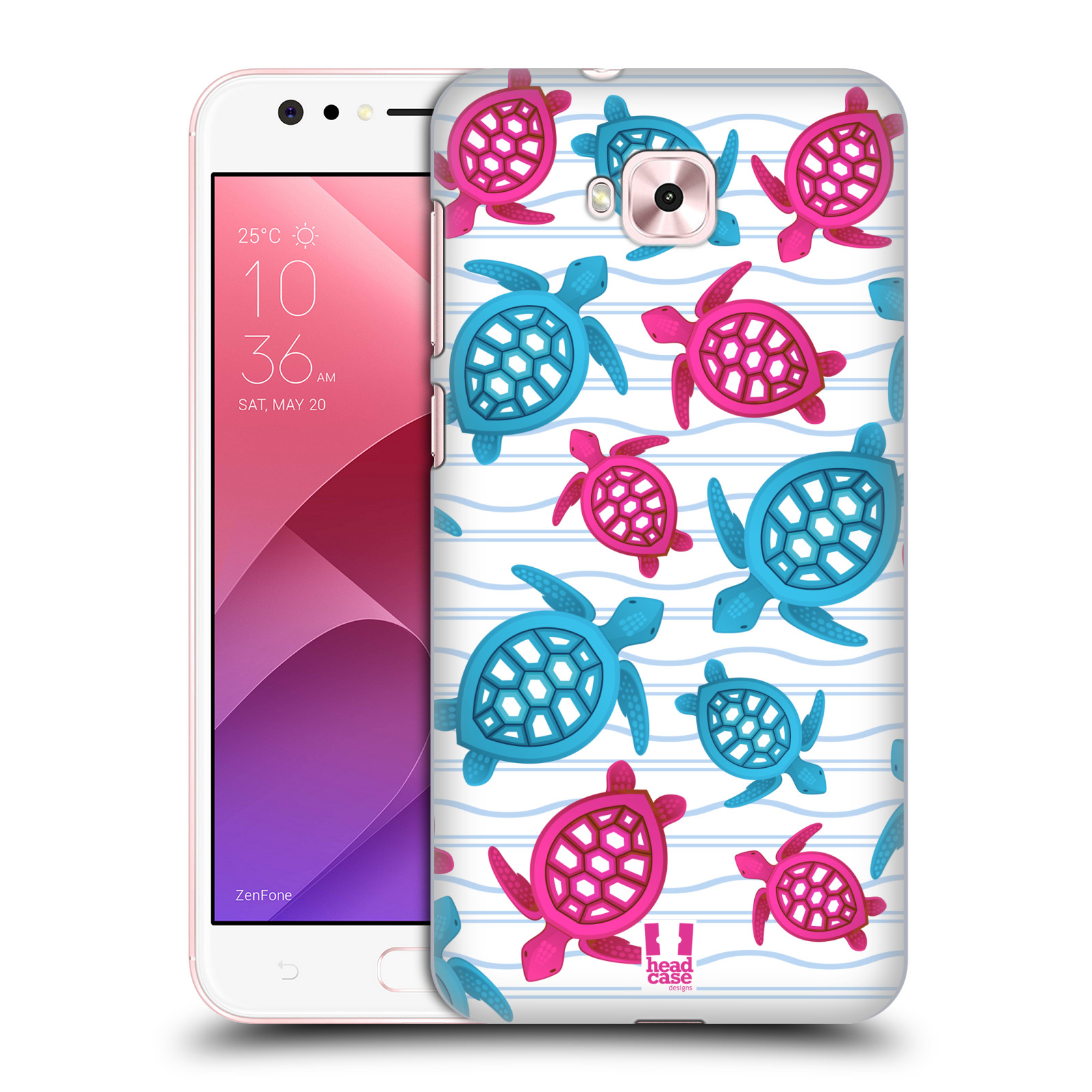 Zadní obal pro mobil Asus Zenfone 4 Selfie ZD553KL - HEAD CASE - kreslený mořský vzor želvičky