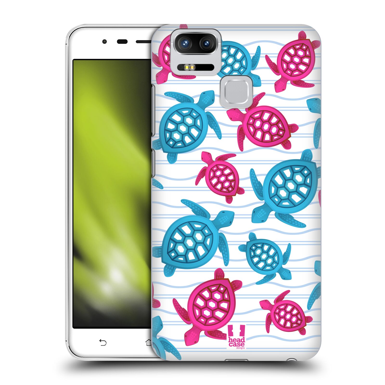 HEAD CASE plastový obal na mobil Asus Zenfone 3 Zoom ZE553KL vzor mořský živočich želva modrá a růžová
