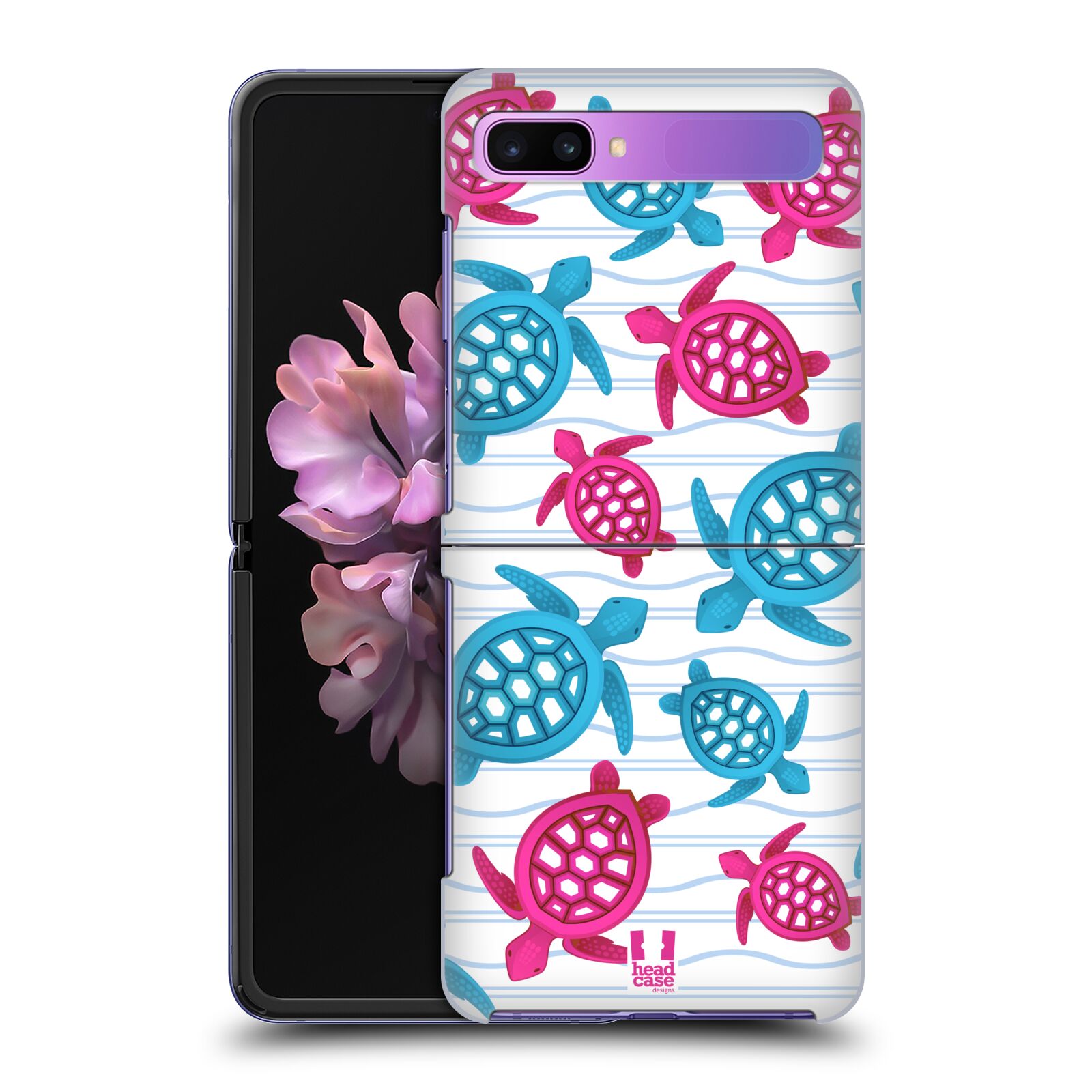 Zadní obal pro mobil Samsung Galaxy Z Flip - HEAD CASE - kreslený mořský vzor želvičky