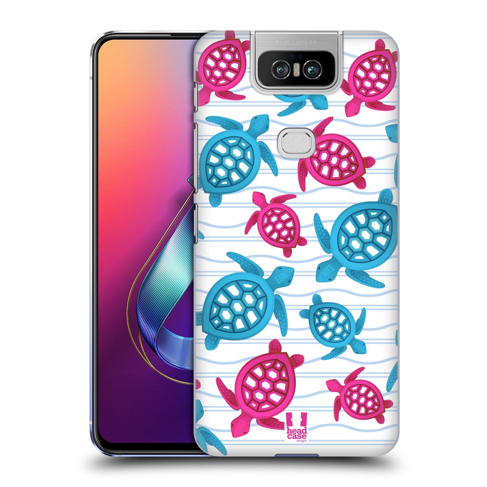 Zadní obal pro mobil Asus Zenfone 6 ZS630KL - HEAD CASE - kreslený mořský vzor želvičky