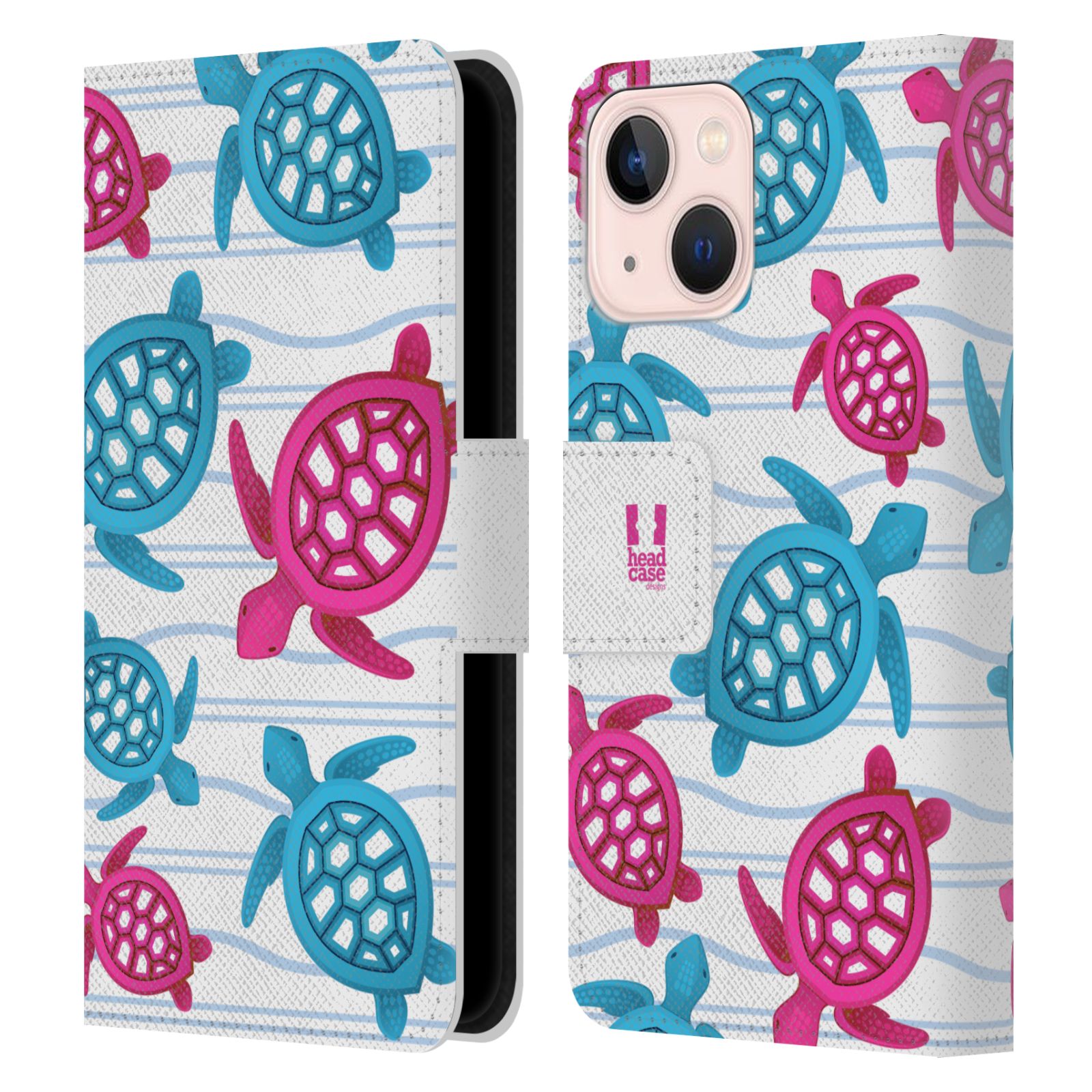 Pouzdro pro mobil Apple Iphone 13 MINI - HEAD CASE - Mořský vzor - barevné želvičky