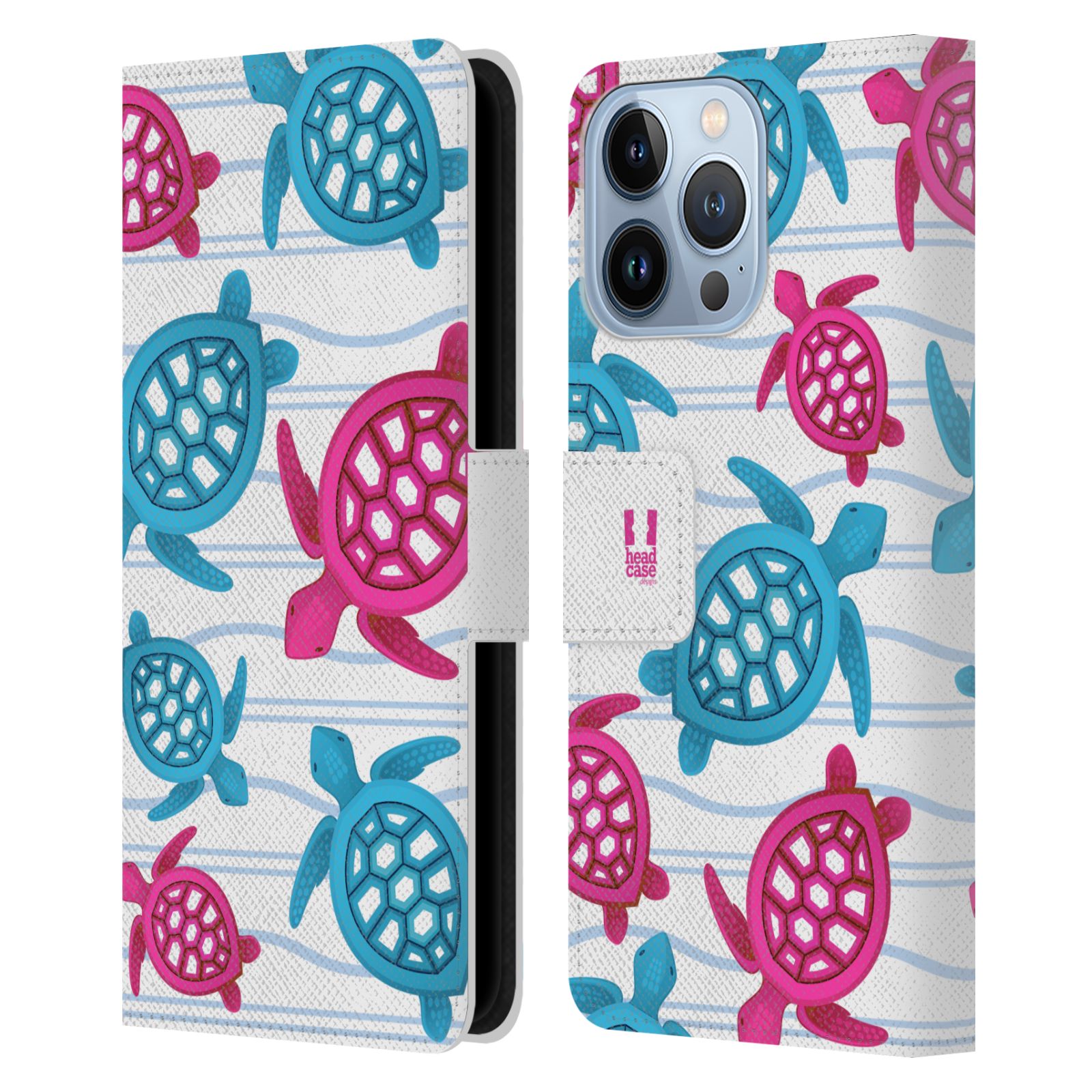 Pouzdro pro mobil Apple Iphone 13 Pro - HEAD CASE - Mořský vzor - barevné želvičky