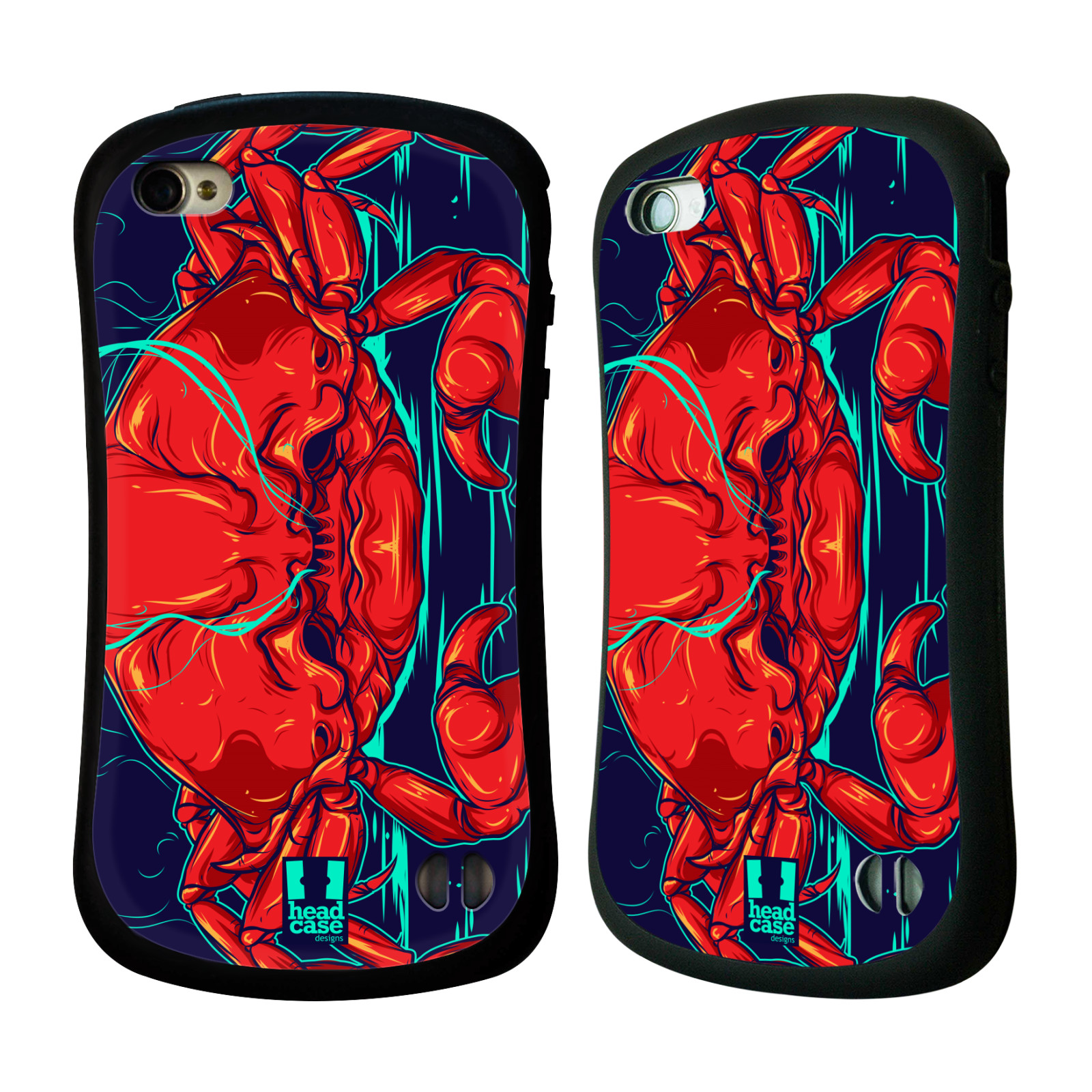 HEAD CASE silikon/plast odolný obal na mobil Apple Iphone 4/4S vzor mořská monstra krab