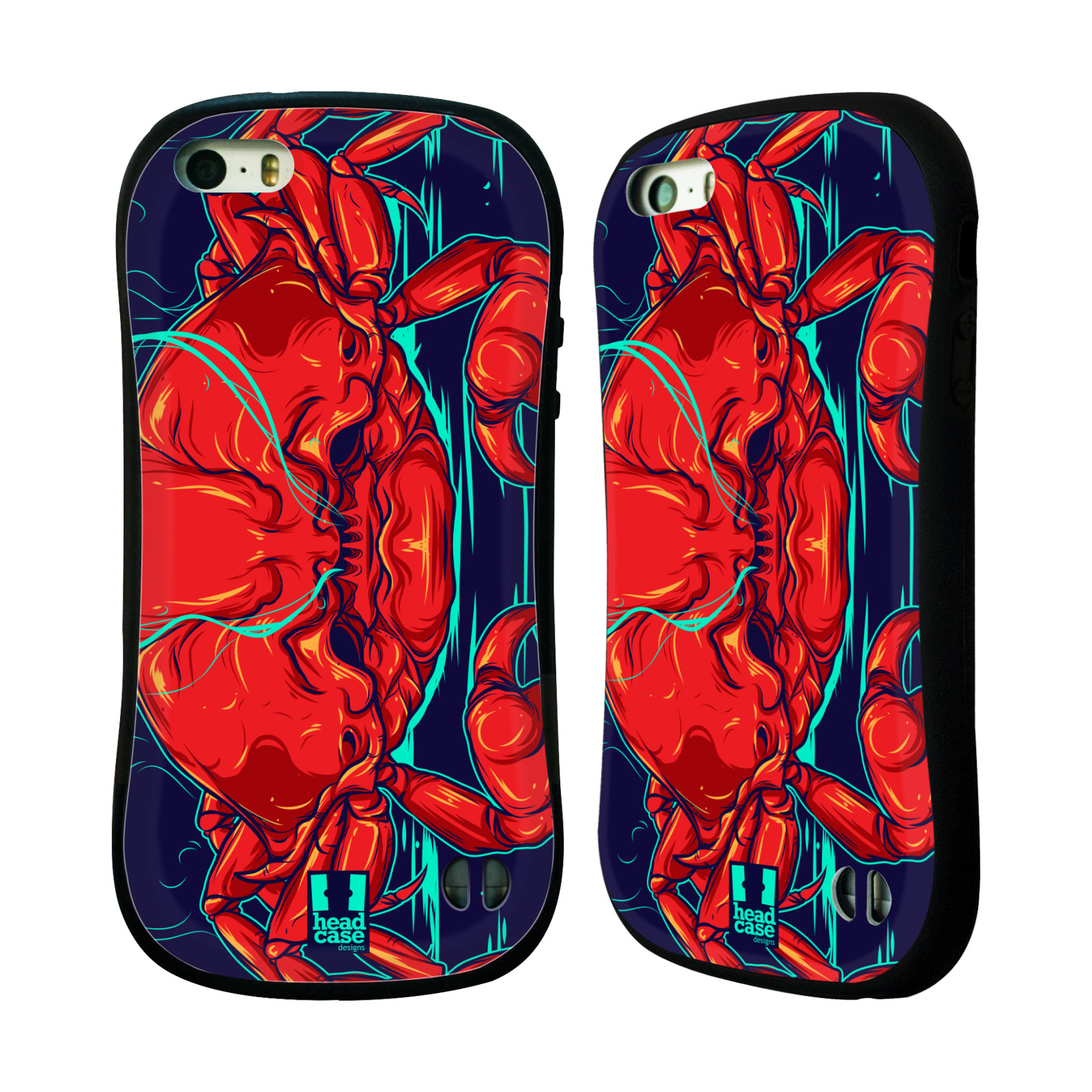 HEAD CASE silikon/plast odolný obal na mobil Apple Iphone 5/5S vzor mořská monstra krab