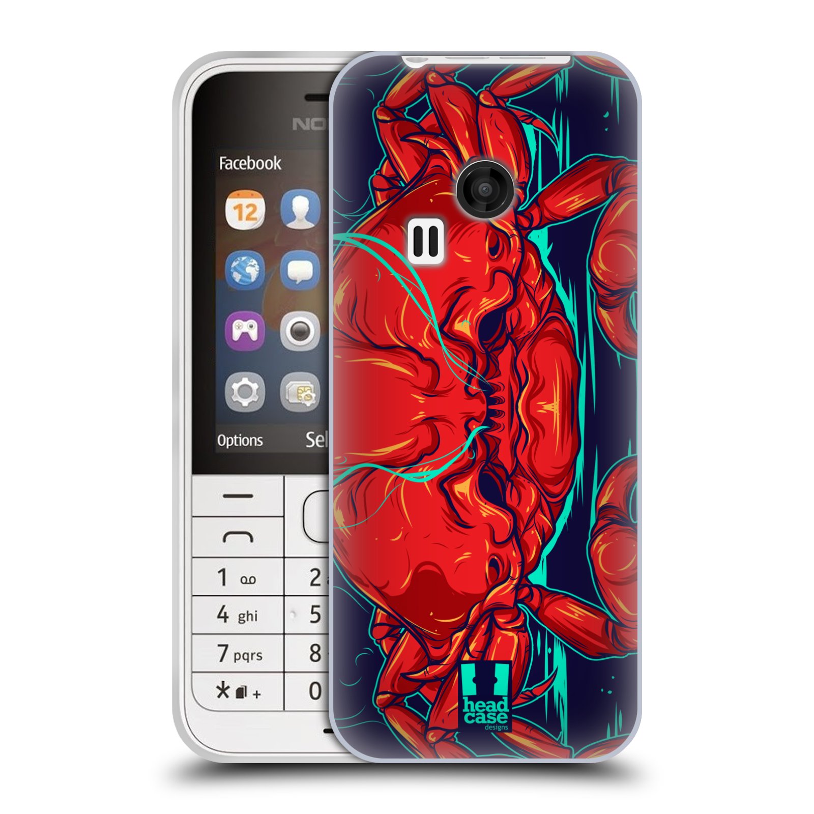 HEAD CASE silikonový obal na mobil NOKIA 220 / NOKIA 220 DUAL SIM vzor mořská monstra krab