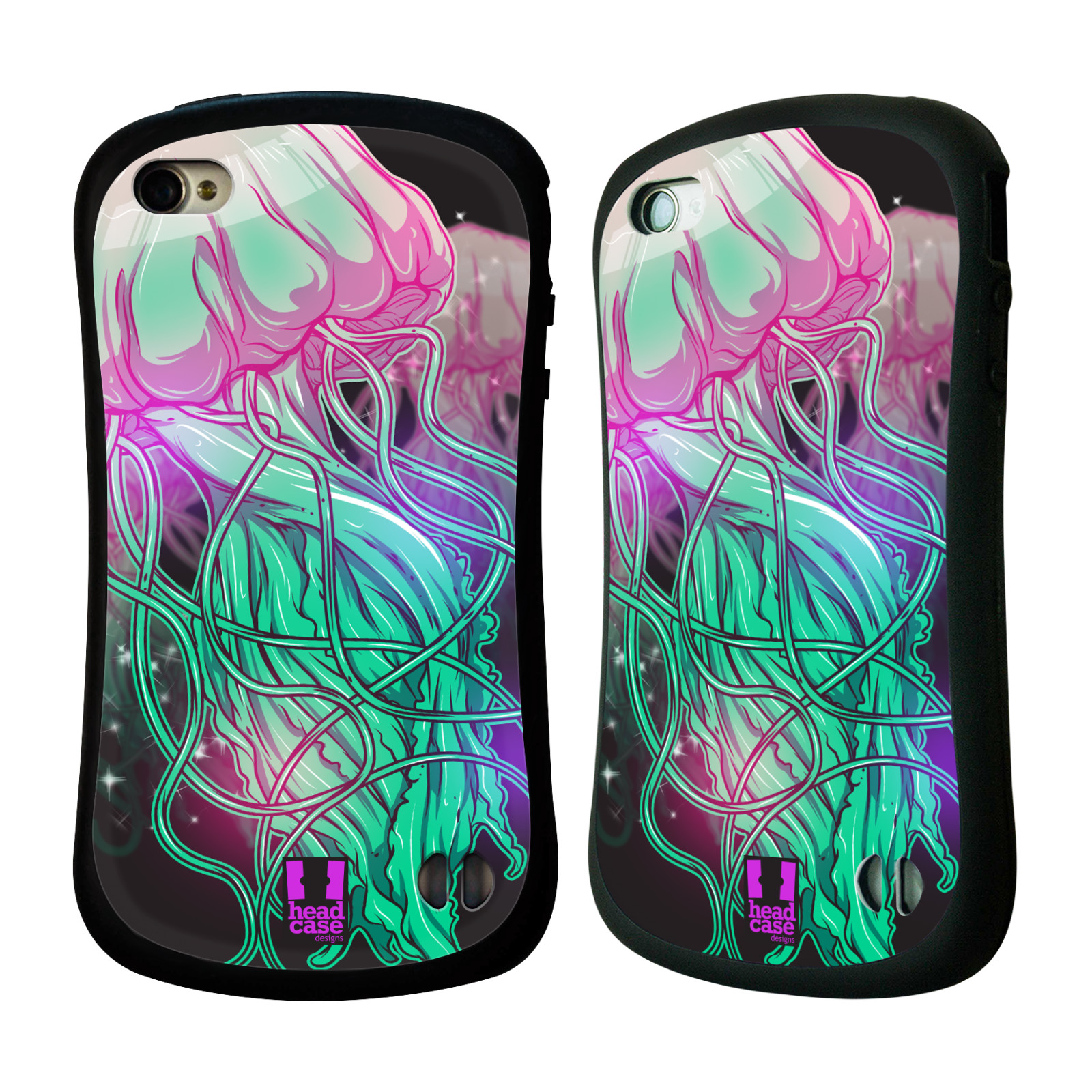 HEAD CASE silikon/plast odolný obal na mobil Apple Iphone 4/4S vzor mořská monstra medůza