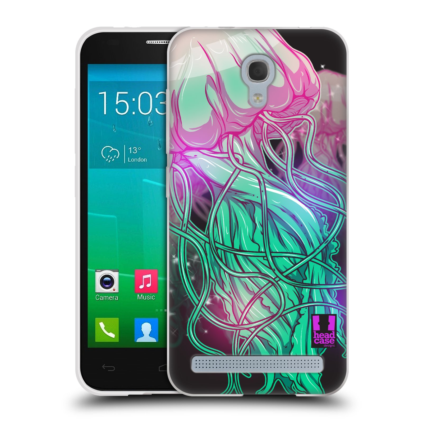 HEAD CASE silikonový obal na mobil Alcatel Idol 2 MINI S 6036Y vzor mořská monstra medůza