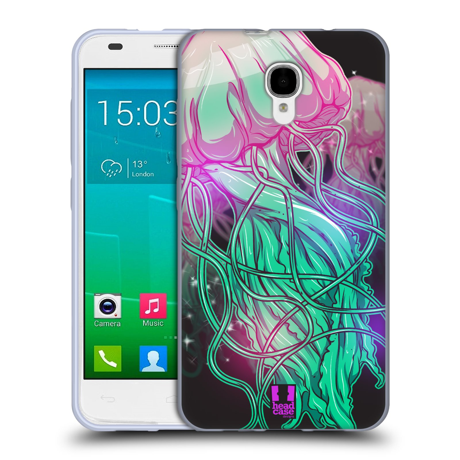 HEAD CASE silikonový obal na mobil Alcatel Idol 2 S OT-6050 vzor mořská monstra medůza