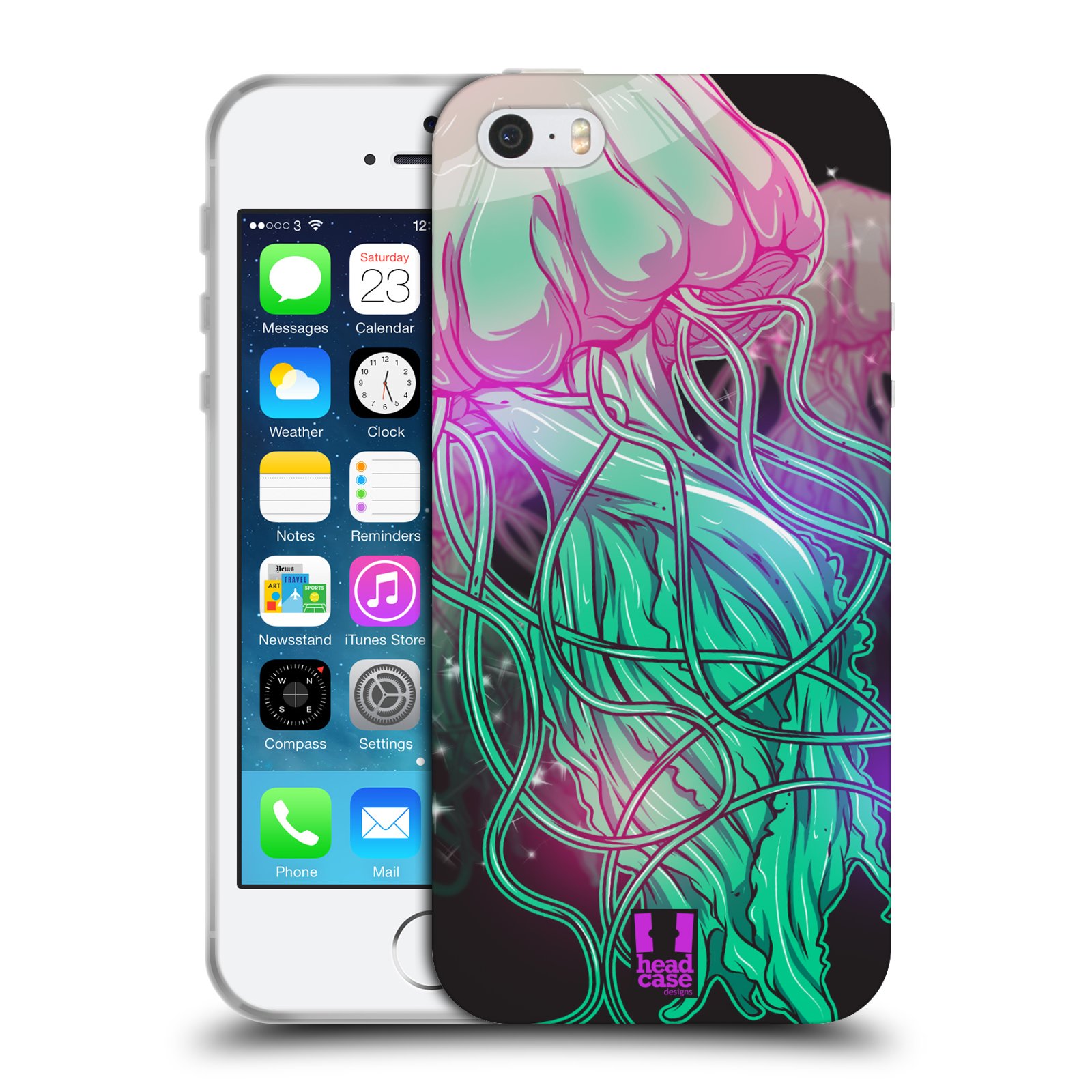 HEAD CASE silikonový obal na mobil Apple Iphone 5/5S vzor mořská monstra medůza