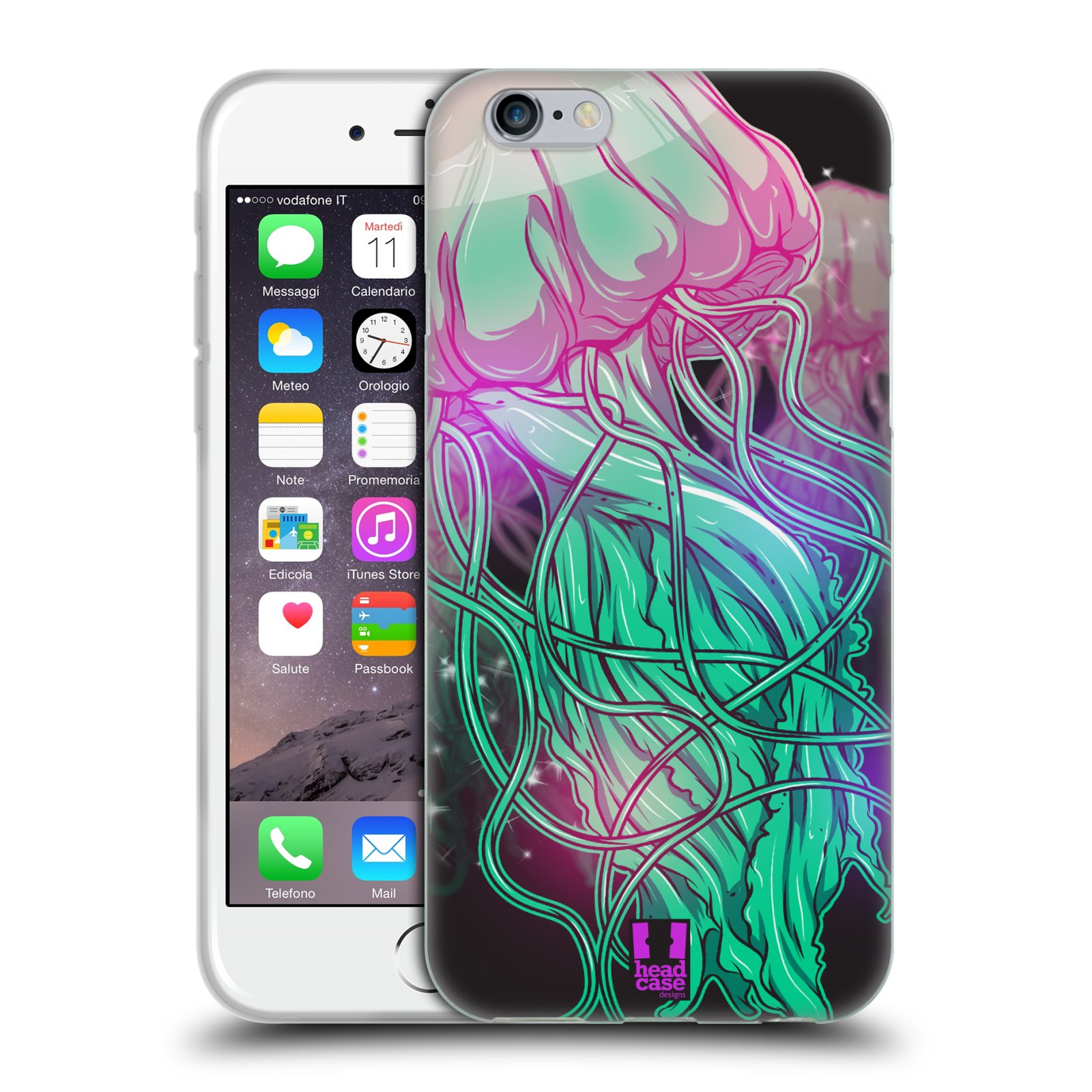 HEAD CASE silikonový obal na mobil Apple Iphone 6/6S vzor mořská monstra medůza
