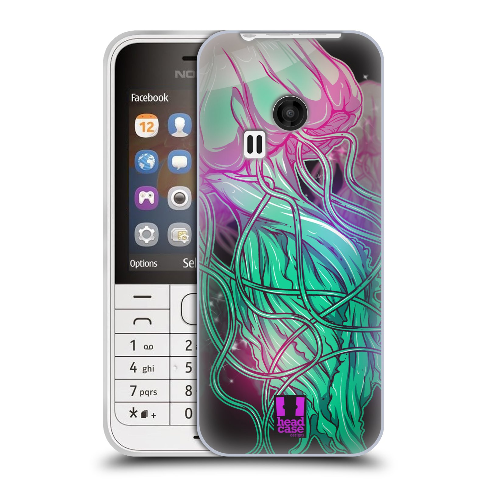 HEAD CASE silikonový obal na mobil NOKIA 220 / NOKIA 220 DUAL SIM vzor mořská monstra medůza