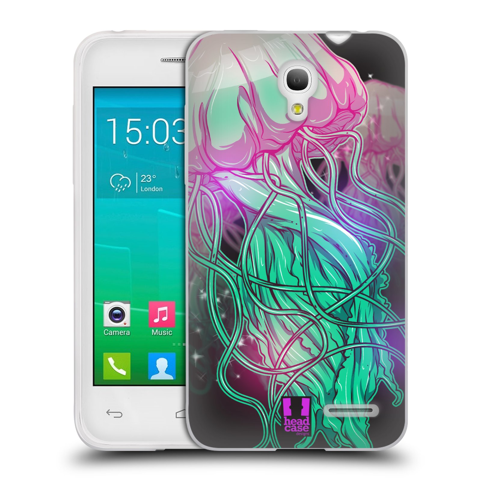 HEAD CASE silikonový obal na mobil Alcatel POP S3 OT-5050Y vzor mořská monstra medůza
