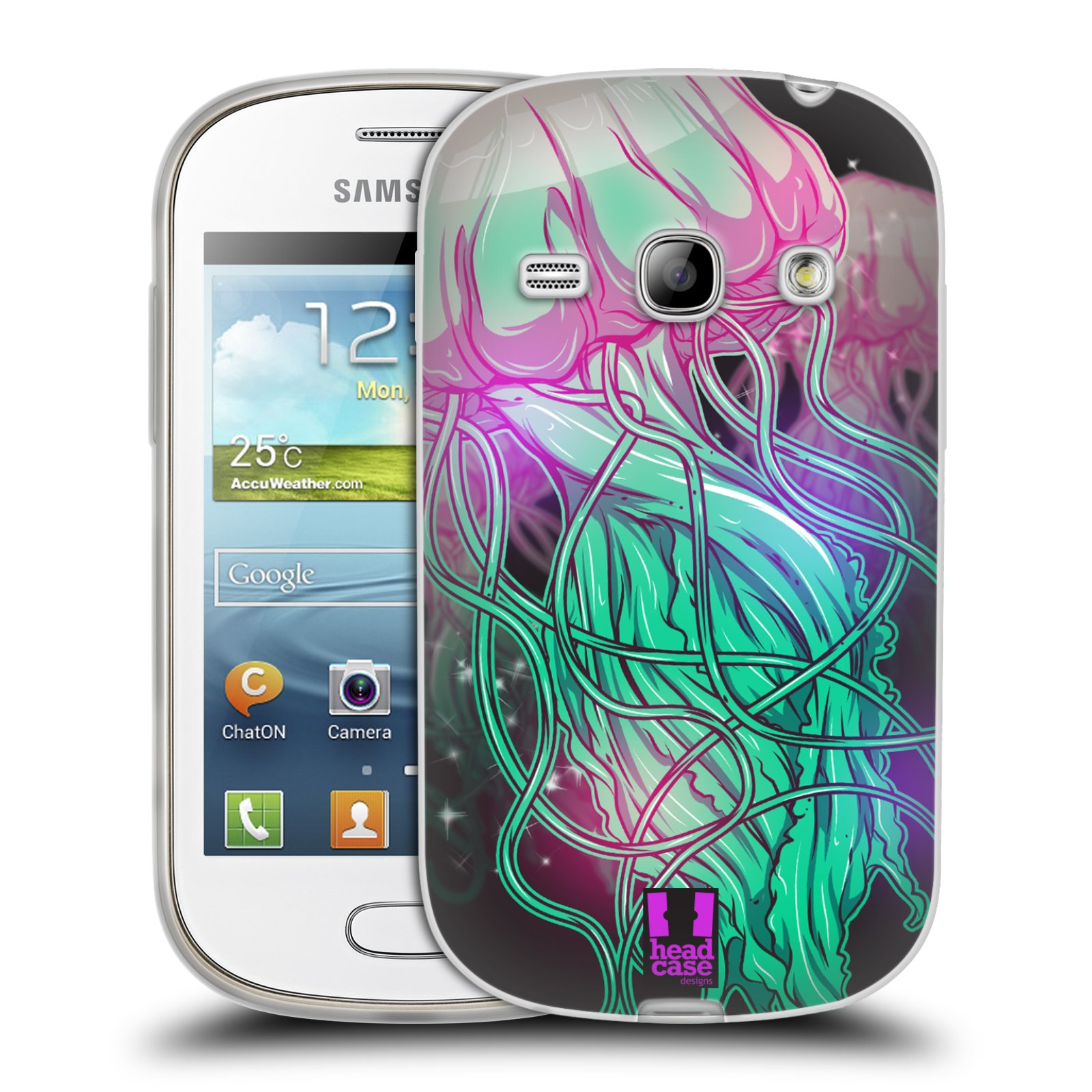 HEAD CASE silikonový obal na mobil Samsung Galaxy FAME vzor mořská monstra medůza