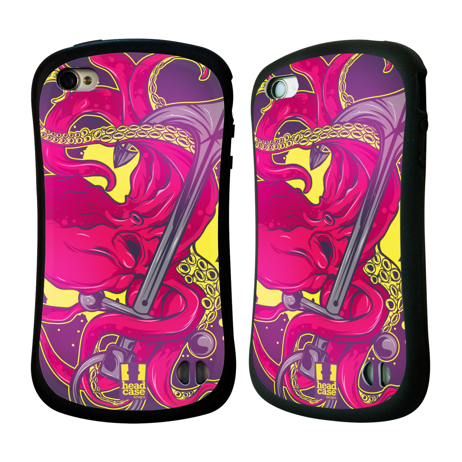HEAD CASE silikon/plast odolný obal na mobil Apple Iphone 4/4S vzor mořská monstra chobotnice