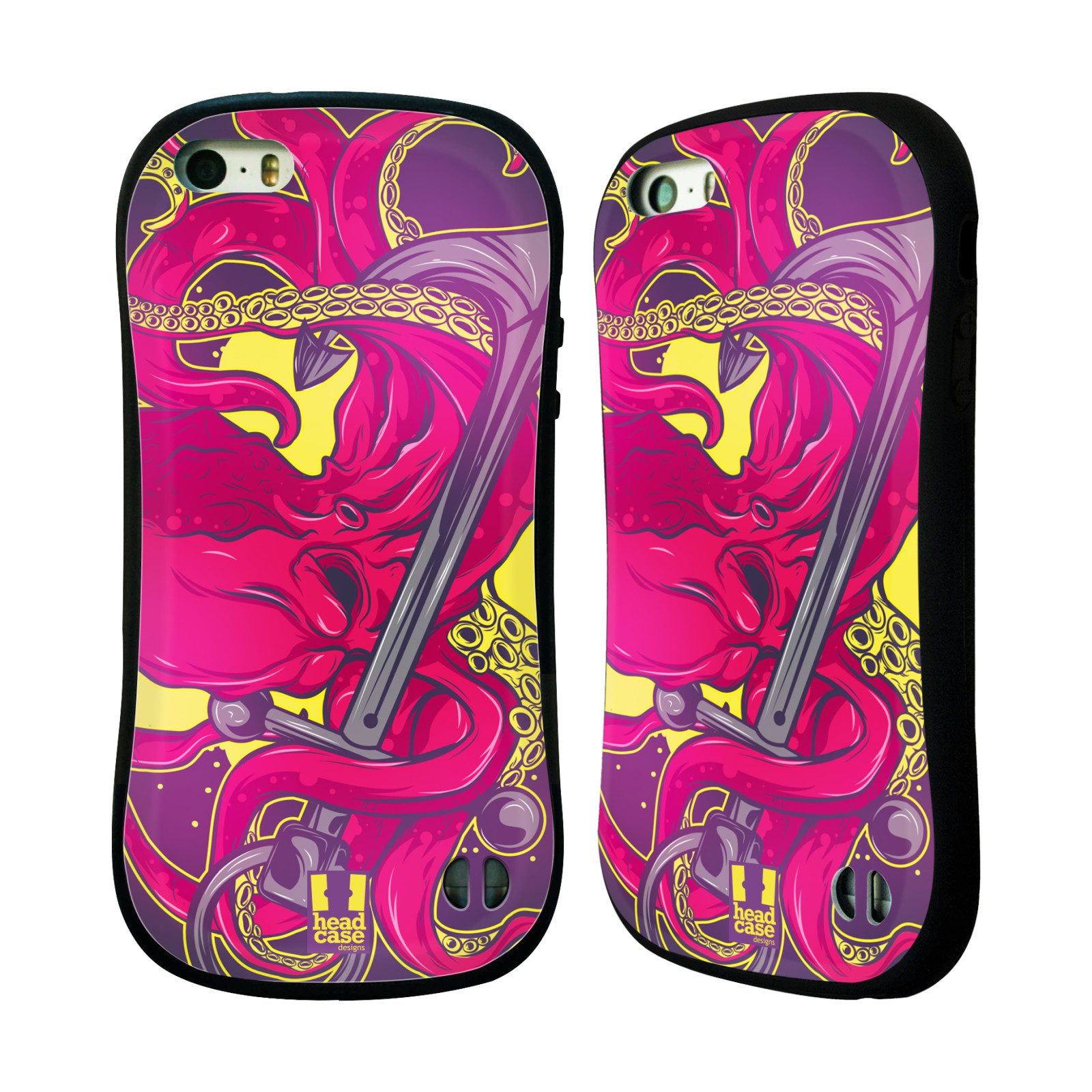 HEAD CASE silikon/plast odolný obal na mobil Apple Iphone 5/5S vzor mořská monstra chobotnice