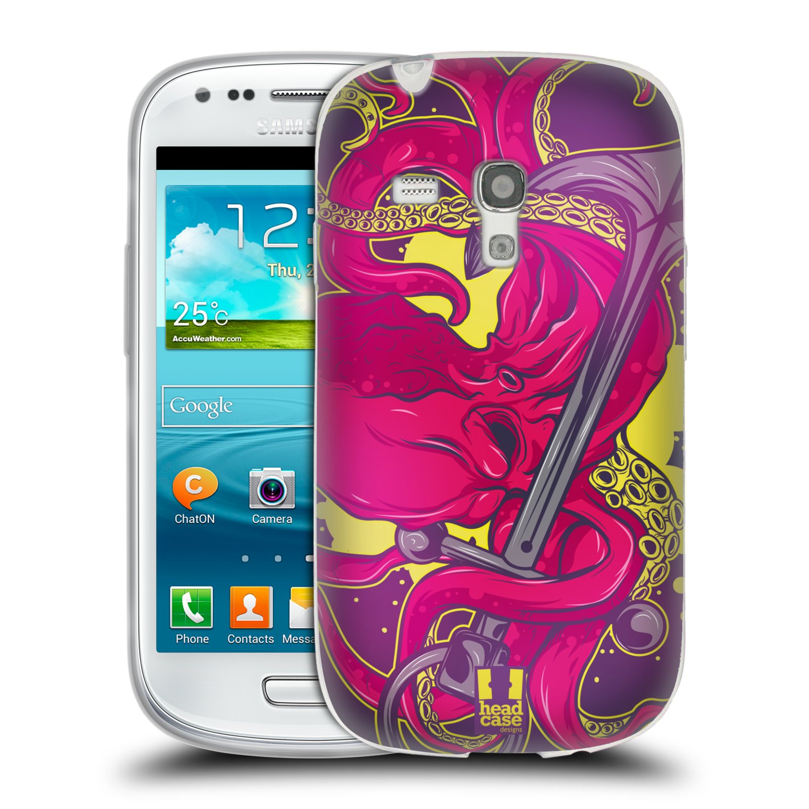 HEAD CASE silikonový obal na mobil Samsung Galaxy S3 MINI i8190 vzor mořská monstra chobotnice
