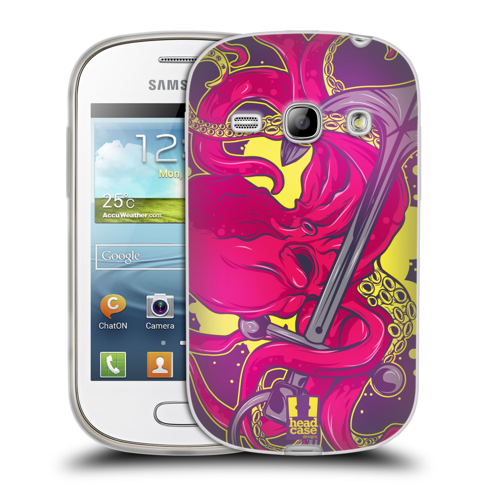 HEAD CASE silikonový obal na mobil Samsung Galaxy FAME vzor mořská monstra chobotnice