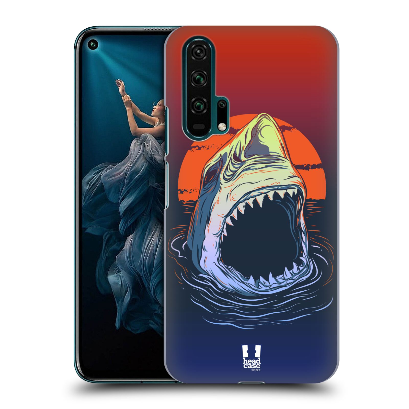 Pouzdro na mobil Honor 20 PRO - HEAD CASE - vzor mořská monstra žralok