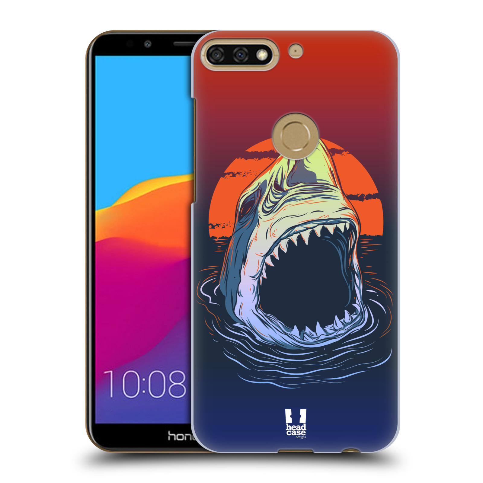 HEAD CASE plastový obal na mobil Honor 7c vzor mořská monstra žralok