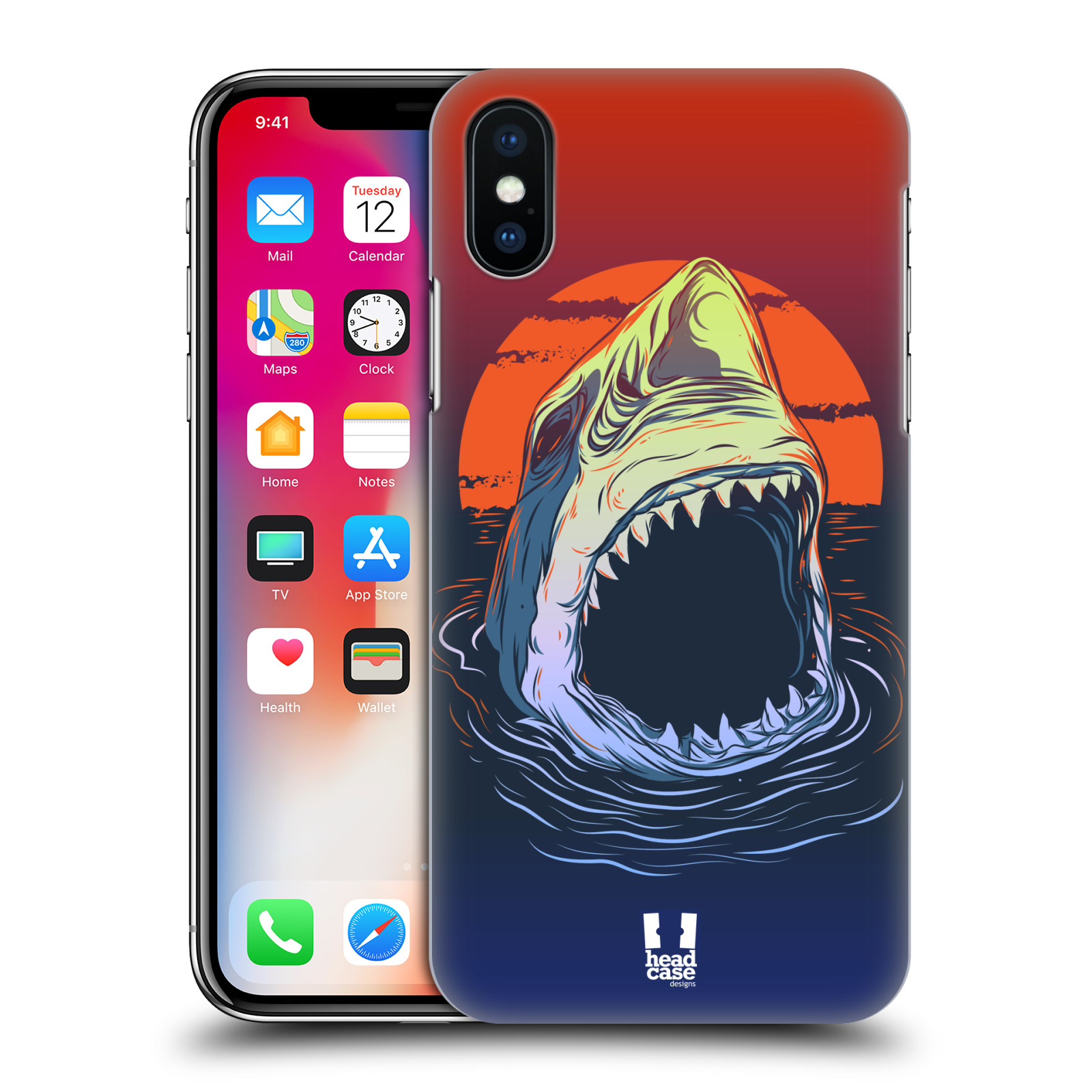 HEAD CASE plastový obal na mobil Apple Iphone X / XS vzor mořská monstra žralok
