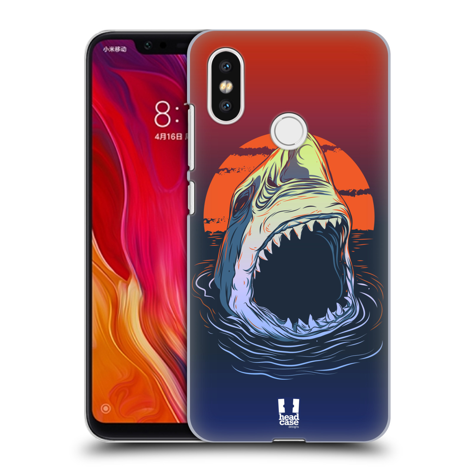 HEAD CASE plastový obal na mobil Xiaomi Mi 8 vzor mořská monstra žralok