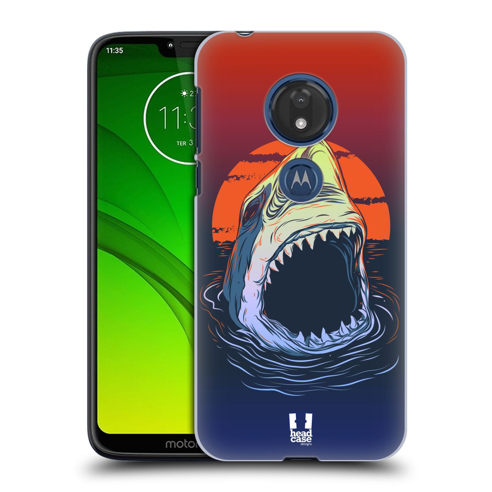 Pouzdro na mobil Motorola Moto G7 Play vzor mořská monstra žralok