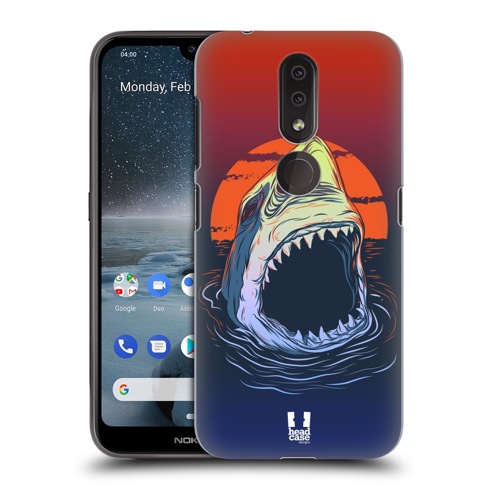 Pouzdro na mobil Nokia 4.2 - HEAD CASE - vzor mořská monstra žralok