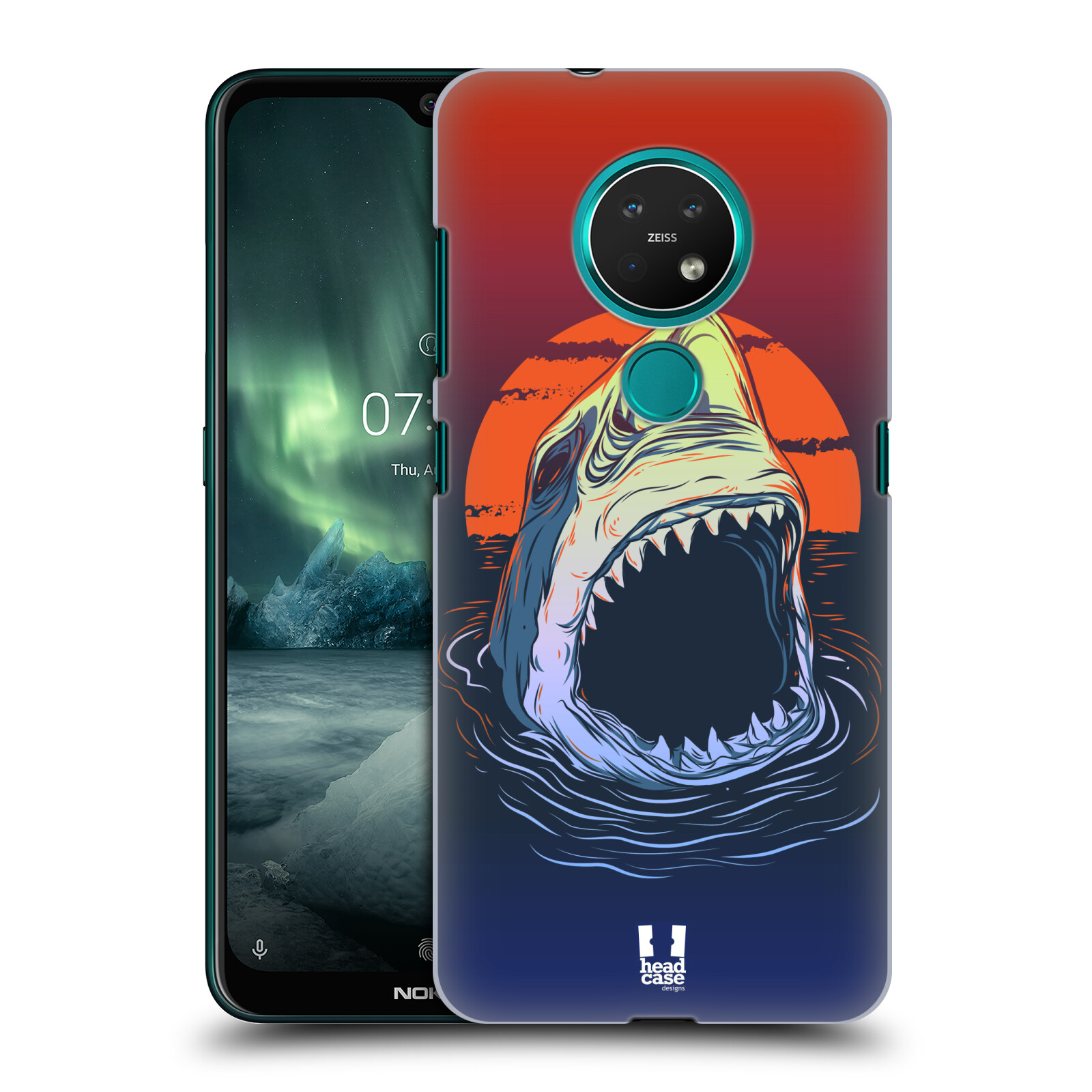 Pouzdro na mobil NOKIA 7.2 - HEAD CASE - vzor mořská monstra žralok
