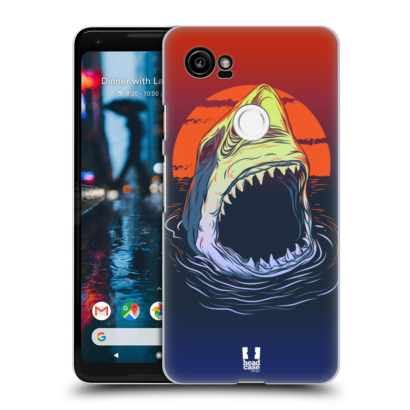 HEAD CASE plastový obal na mobil Google Pixel 2 XL vzor mořská monstra žralok