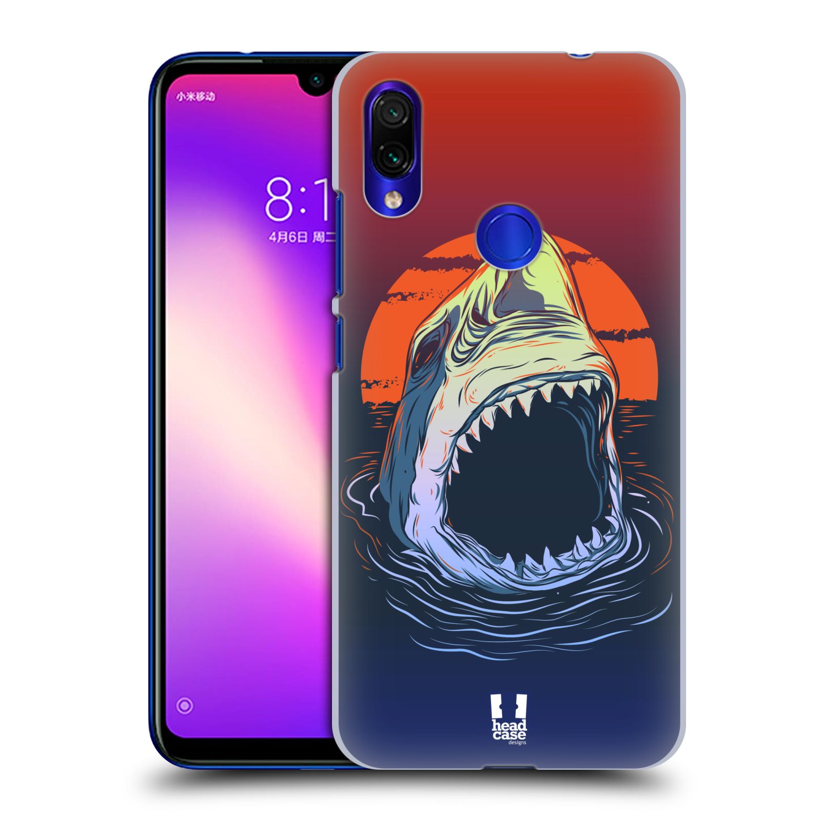 Pouzdro na mobil Xiaomi Redmi Note 7 - Head Case - vzor mořská monstra žralok