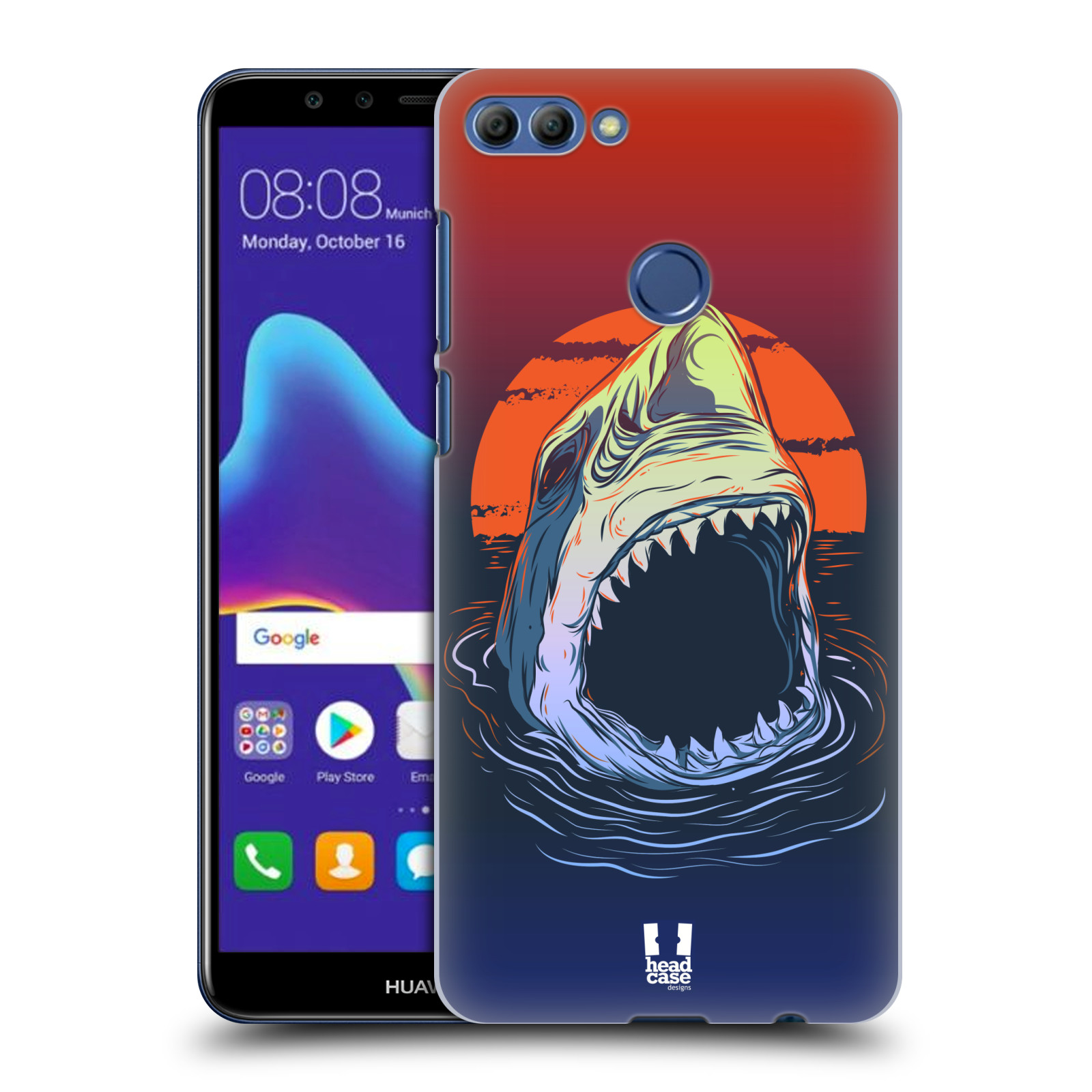 HEAD CASE plastový obal na mobil Huawei Y9 2018 vzor mořská monstra žralok