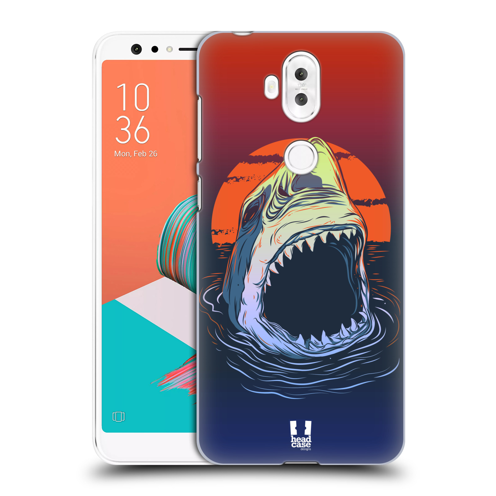 HEAD CASE plastový obal na mobil Asus Zenfone 5 LITE ZC600KL vzor mořská monstra žralok