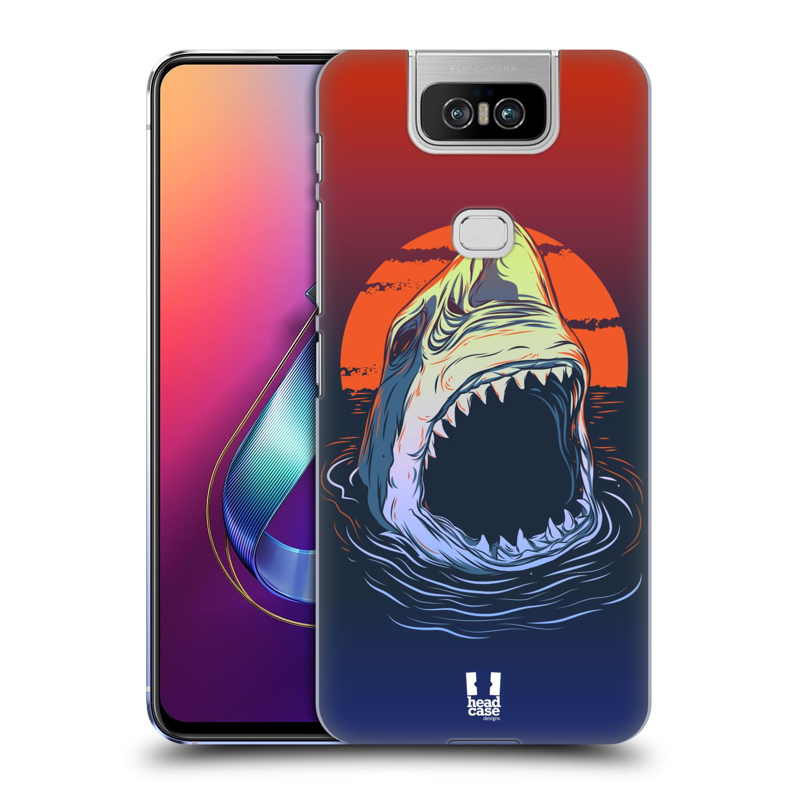 Pouzdro na mobil Asus Zenfone 6 ZS630KL - HEAD CASE - vzor mořská monstra žralok