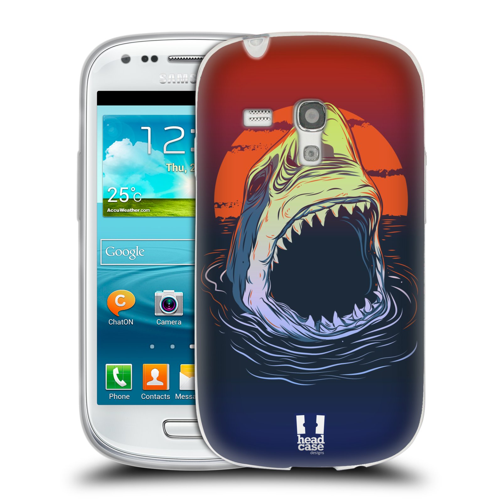 HEAD CASE silikonový obal na mobil Samsung Galaxy S3 MINI i8190 vzor mořská monstra žralok