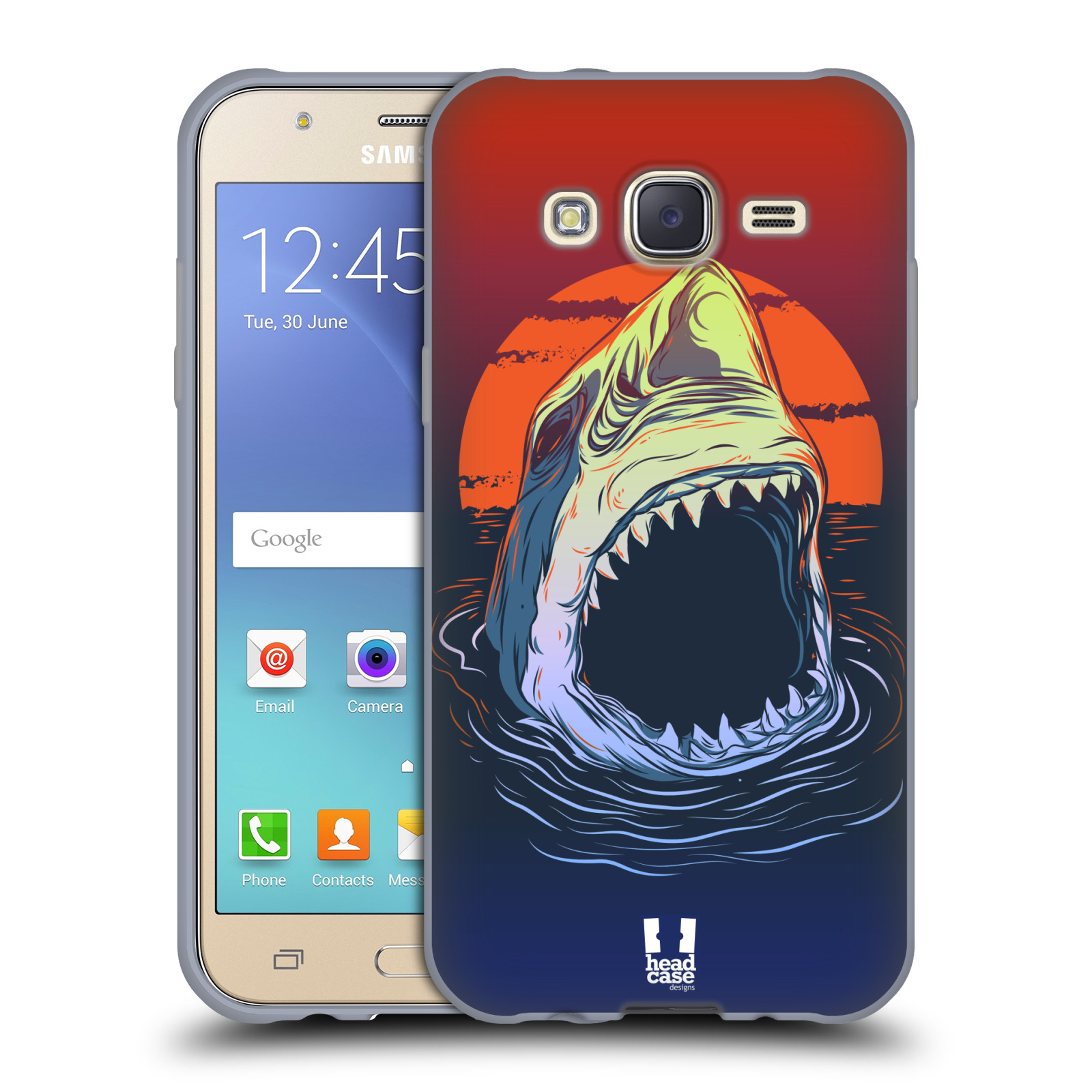 HEAD CASE silikonový obal na mobil Samsung Galaxy J5, J500, (J5 DUOS) vzor mořská monstra žralok