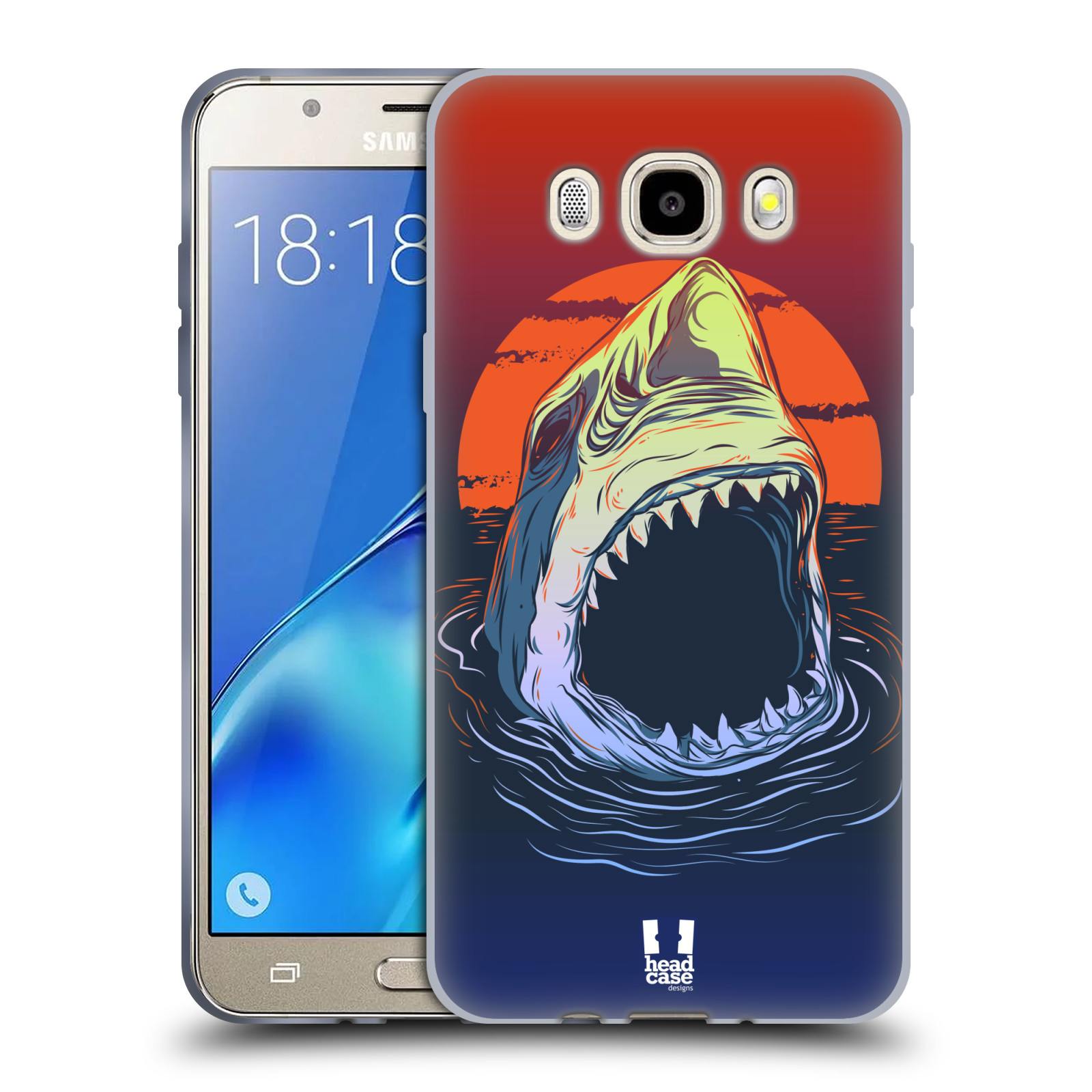 HEAD CASE silikonový obal, kryt na mobil Samsung Galaxy J5 2016, J510, J510F, (J510F DUAL SIM) vzor mořská monstra žralok
