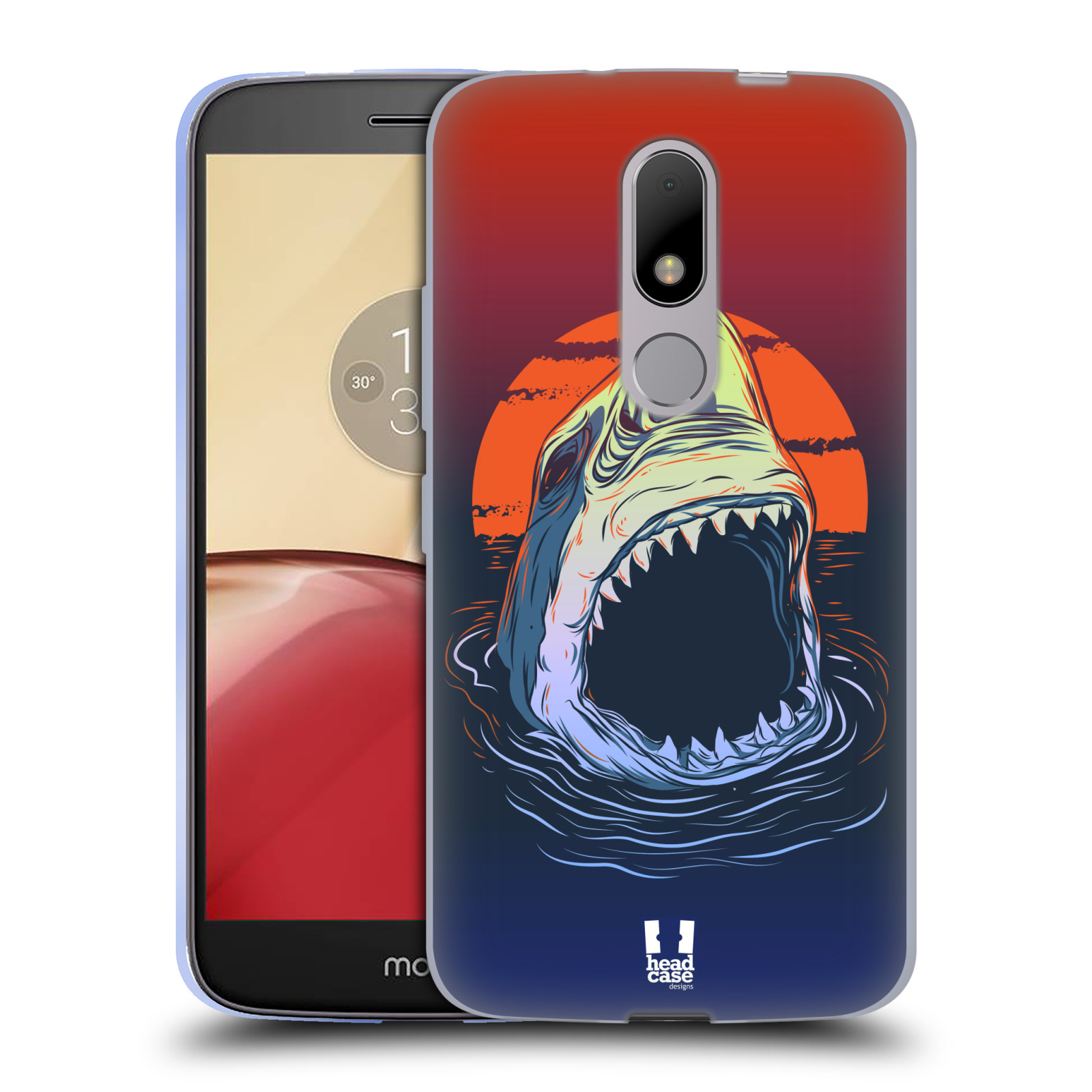 HEAD CASE silikonový obal na mobil Lenovo Moto M vzor mořská monstra žralok
