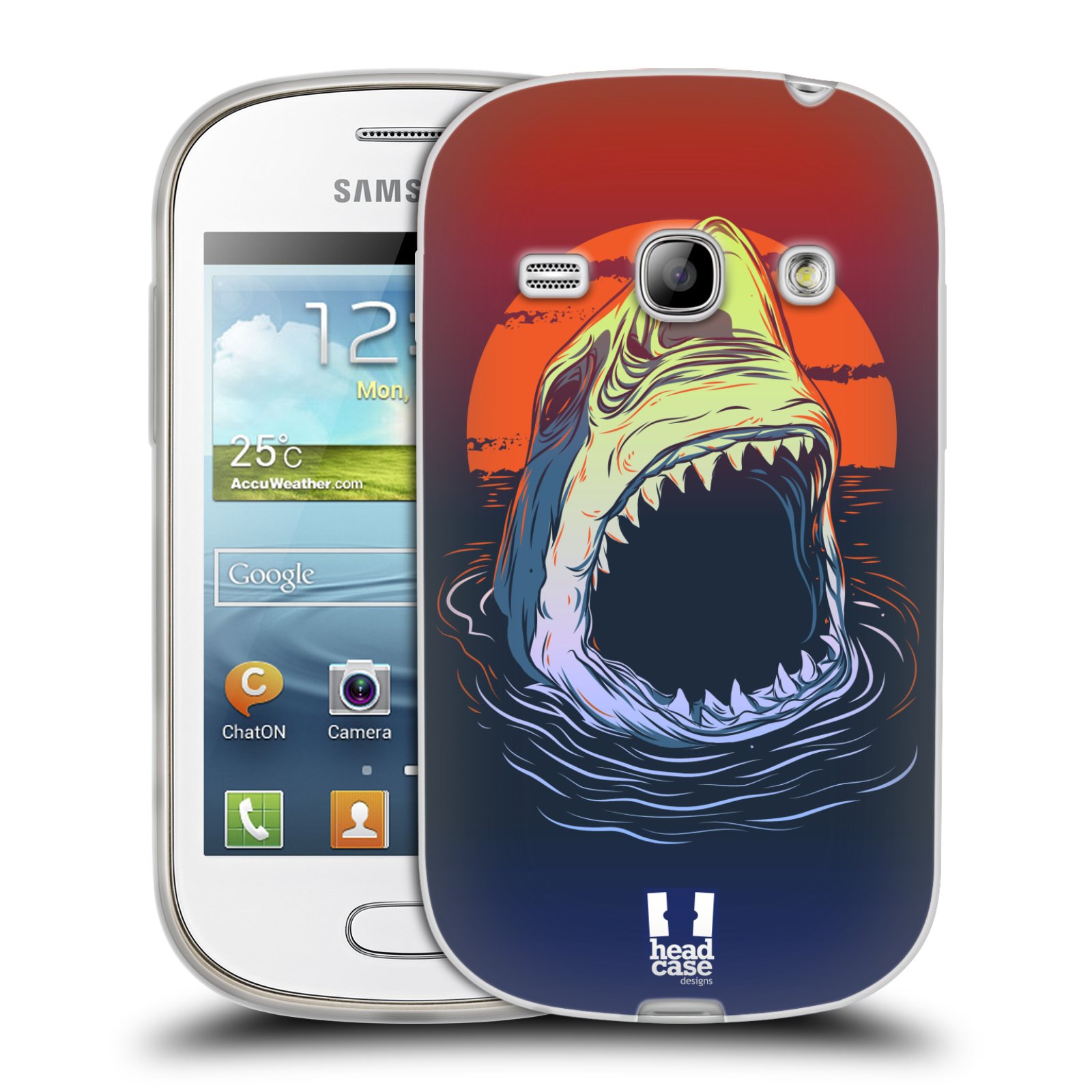 HEAD CASE silikonový obal na mobil Samsung Galaxy FAME vzor mořská monstra žralok