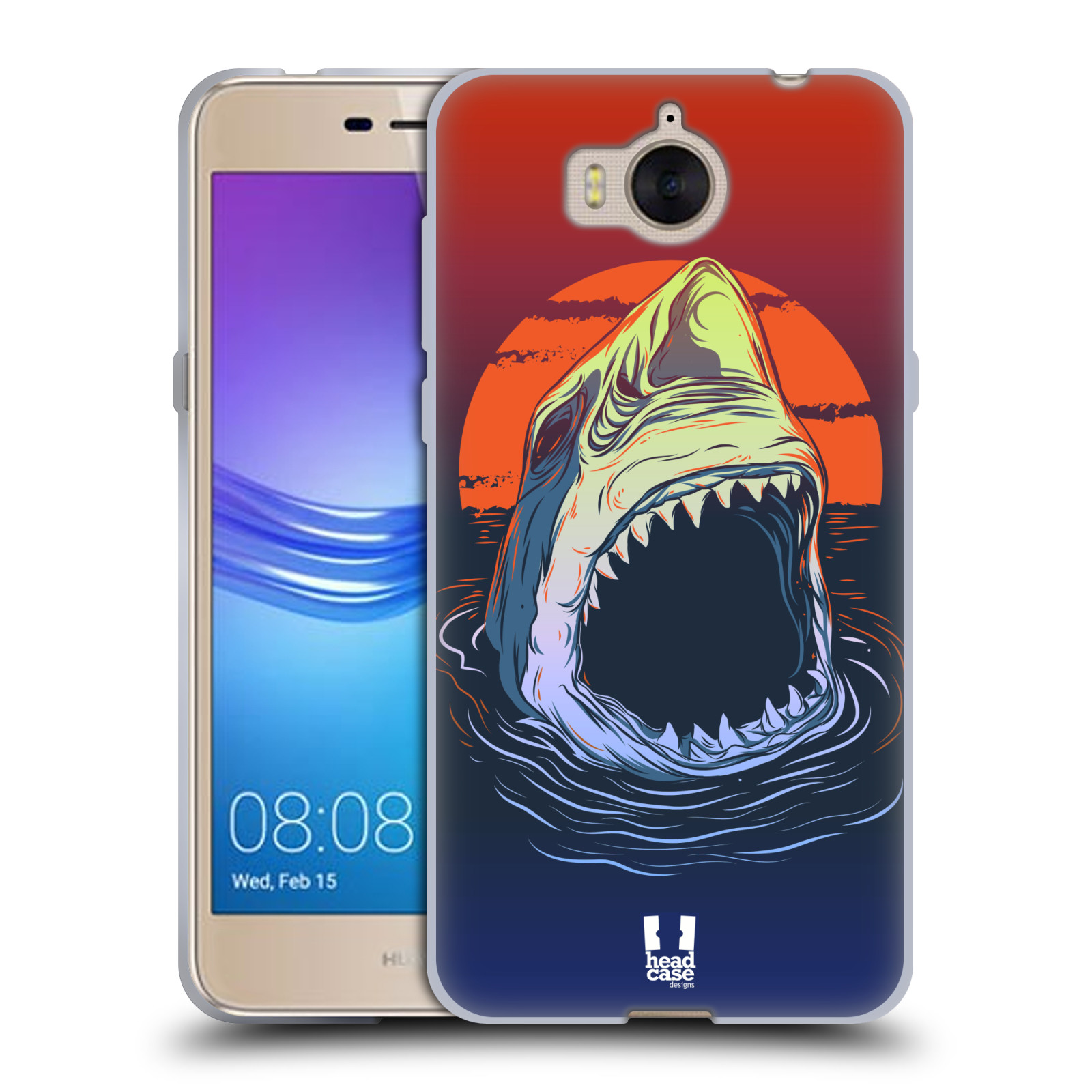 HEAD CASE silikonový obal na mobil Huawei Y6 2017 vzor mořská monstra žralok