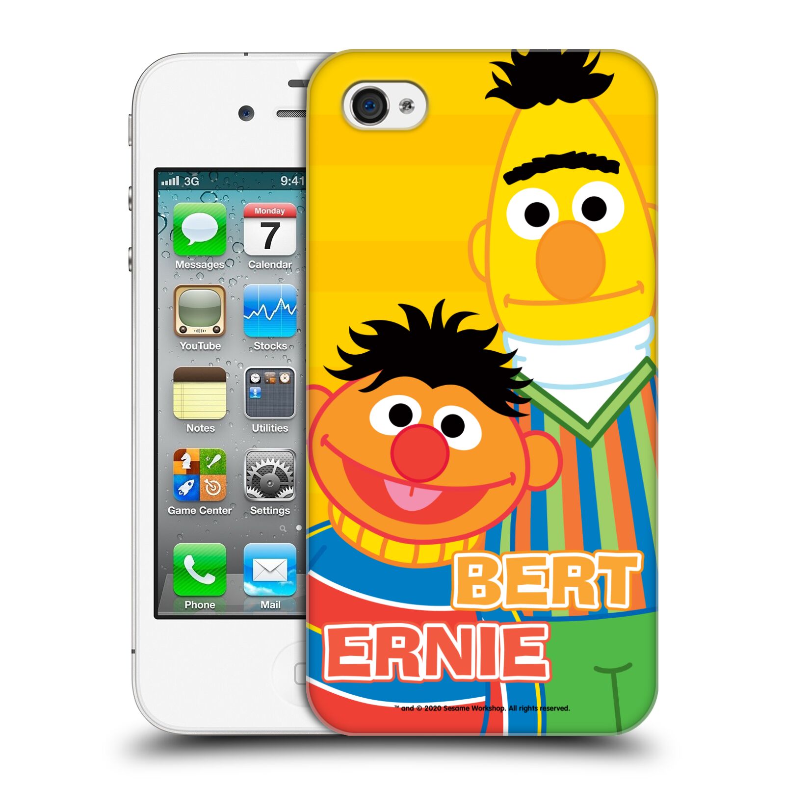Zadní obal pro mobil Apple Iphone 4/4S - HEAD CASE - Sezame, otevři se  - Bert a Ernie