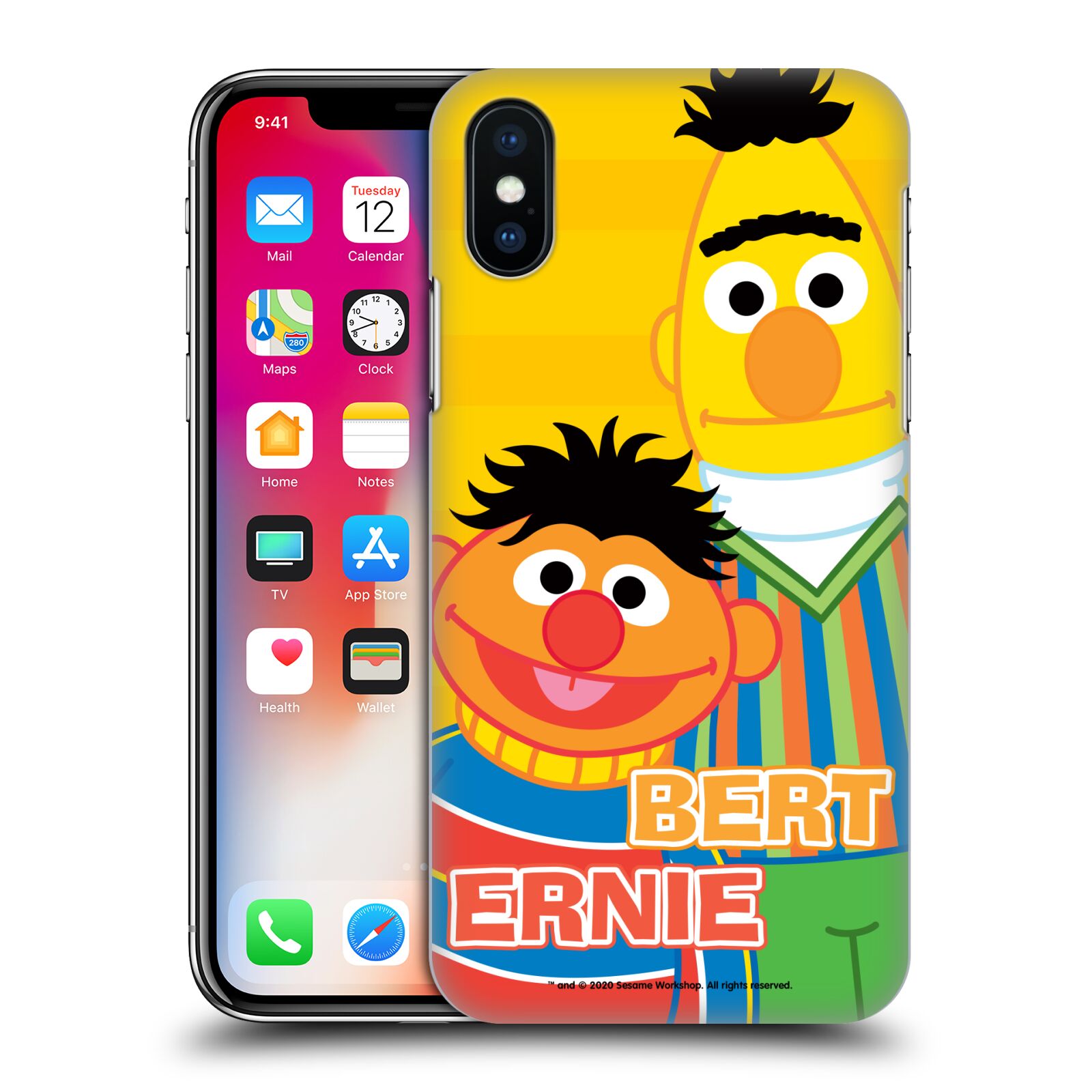 Zadní obal pro mobil Apple Iphone X / XS - HEAD CASE - Sezame, otevři se  - Bert a Ernie