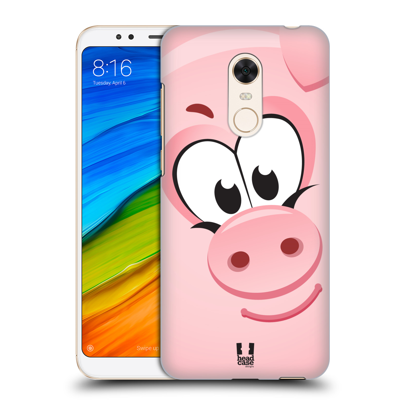 HEAD CASE plastový obal na mobil Xiaomi Redmi 5 PLUS vzor Hranatá zvířátka PRASÁTKO
