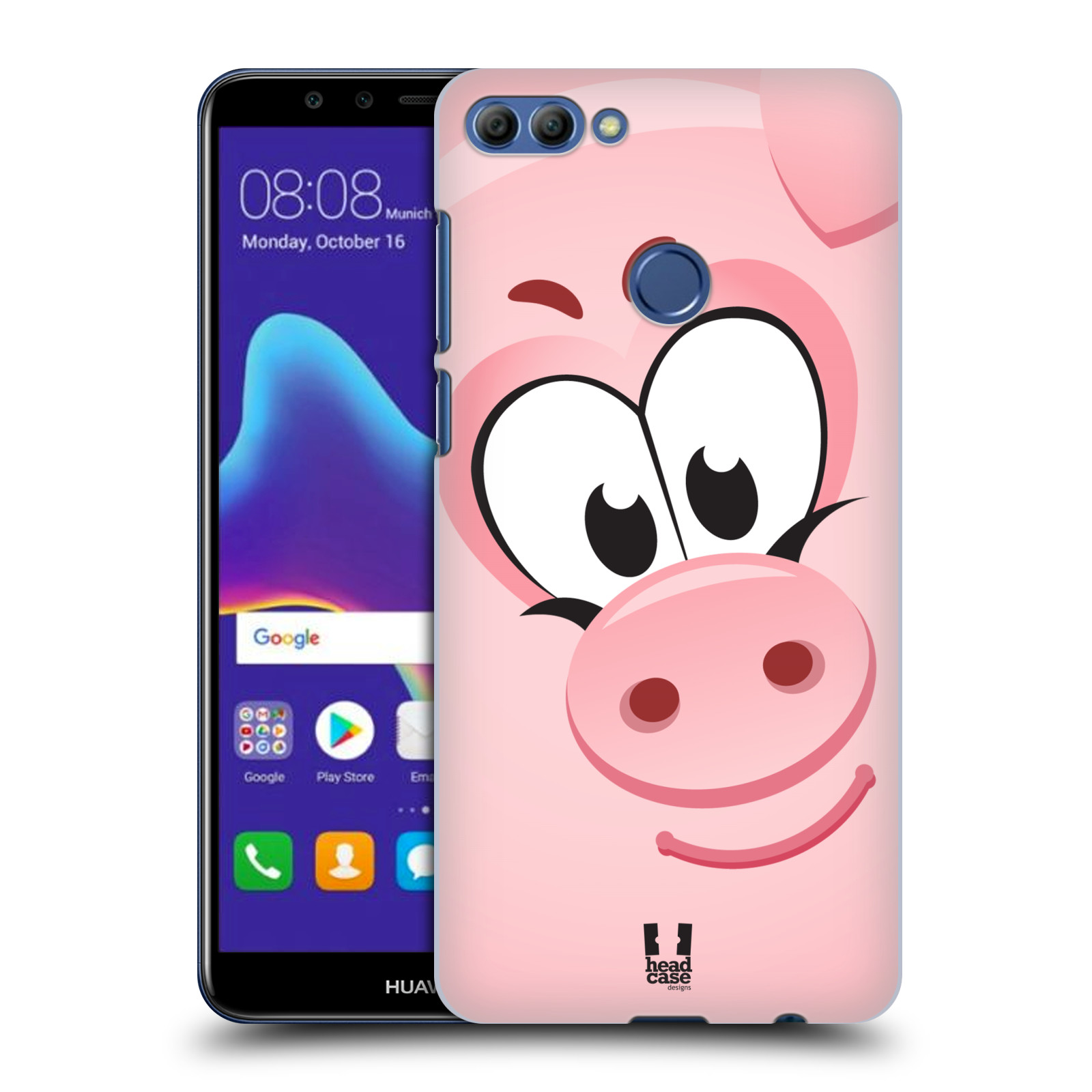 HEAD CASE plastový obal na mobil Huawei Y9 2018 vzor Hranatá zvířátka PRASÁTKO