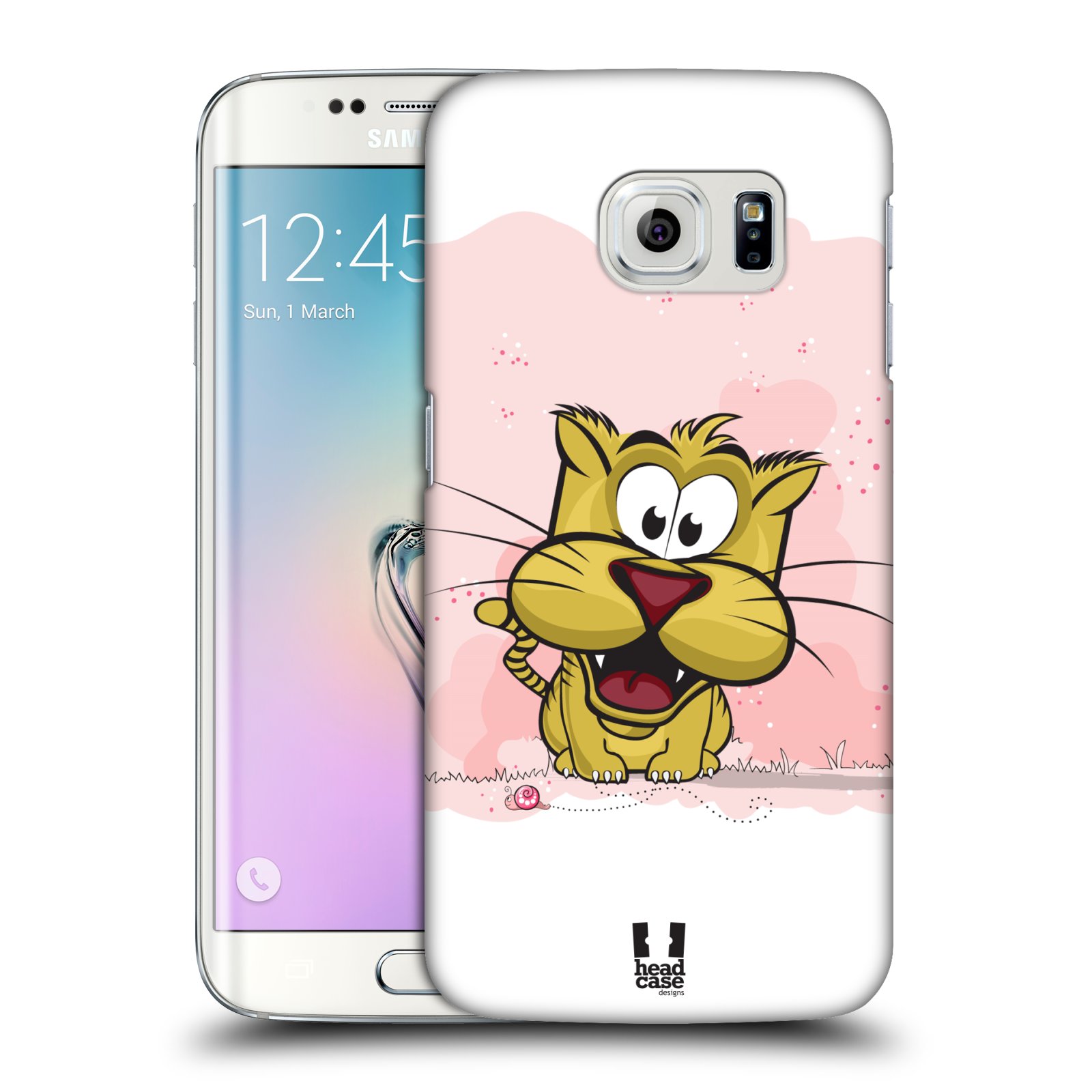 HEAD CASE plastový obal na mobil SAMSUNG Galaxy S6 EDGE (G9250, G925, G925F) vzor Hranatá zvířátka tygřík
