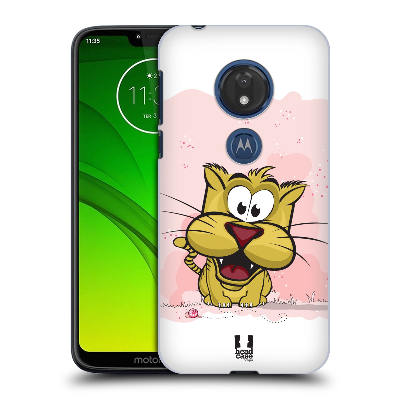 Pouzdro na mobil Motorola Moto G7 Play vzor Hranatá zvířátka tygřík