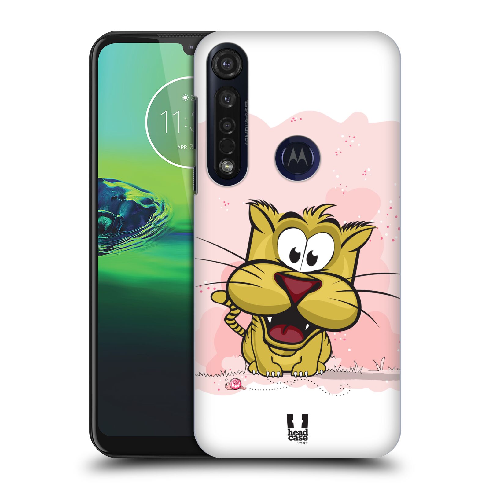 Pouzdro na mobil Motorola Moto G8 PLUS - HEAD CASE - vzor Hranatá zvířátka tygřík